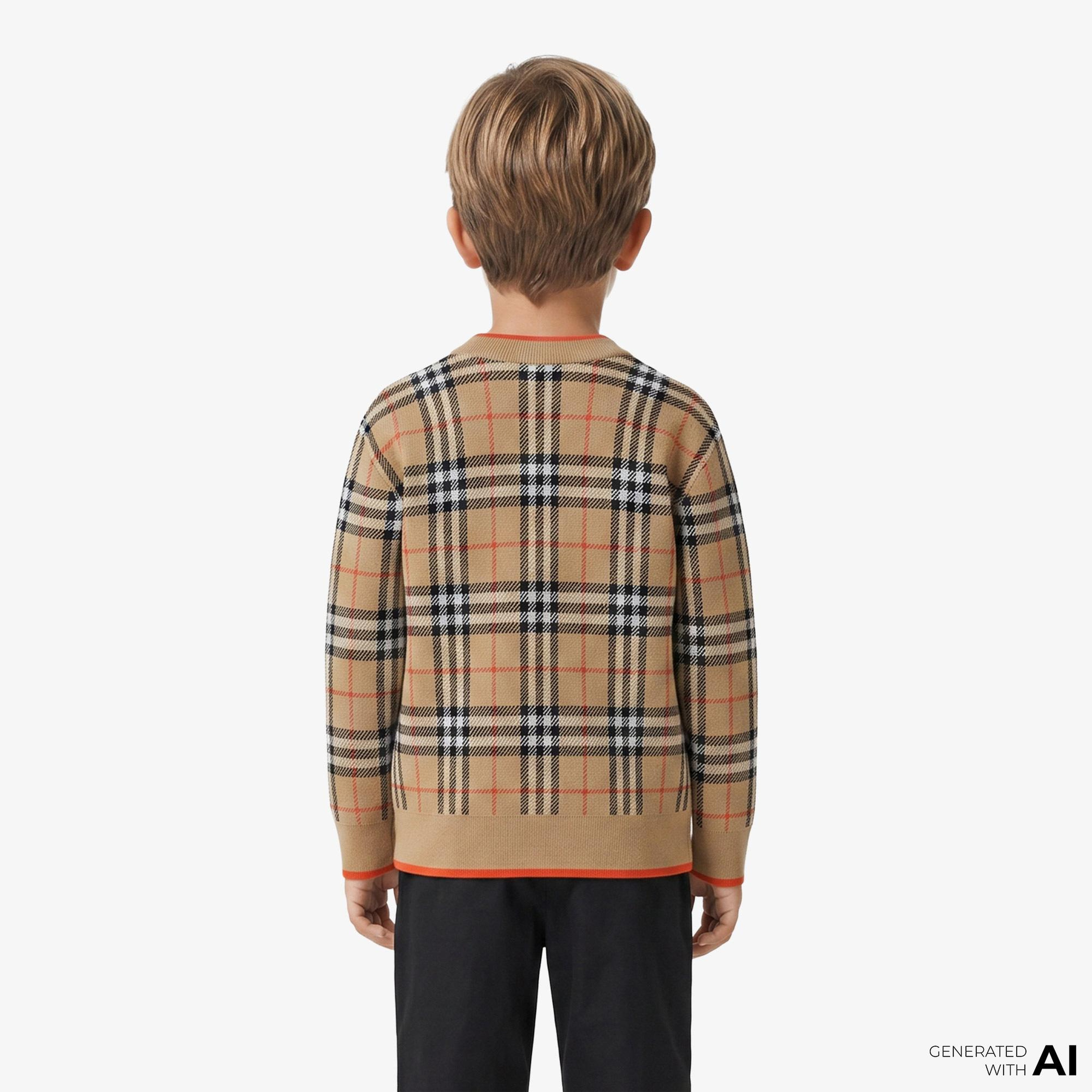 Burberry Graham Check Çocuk Bej Hırka