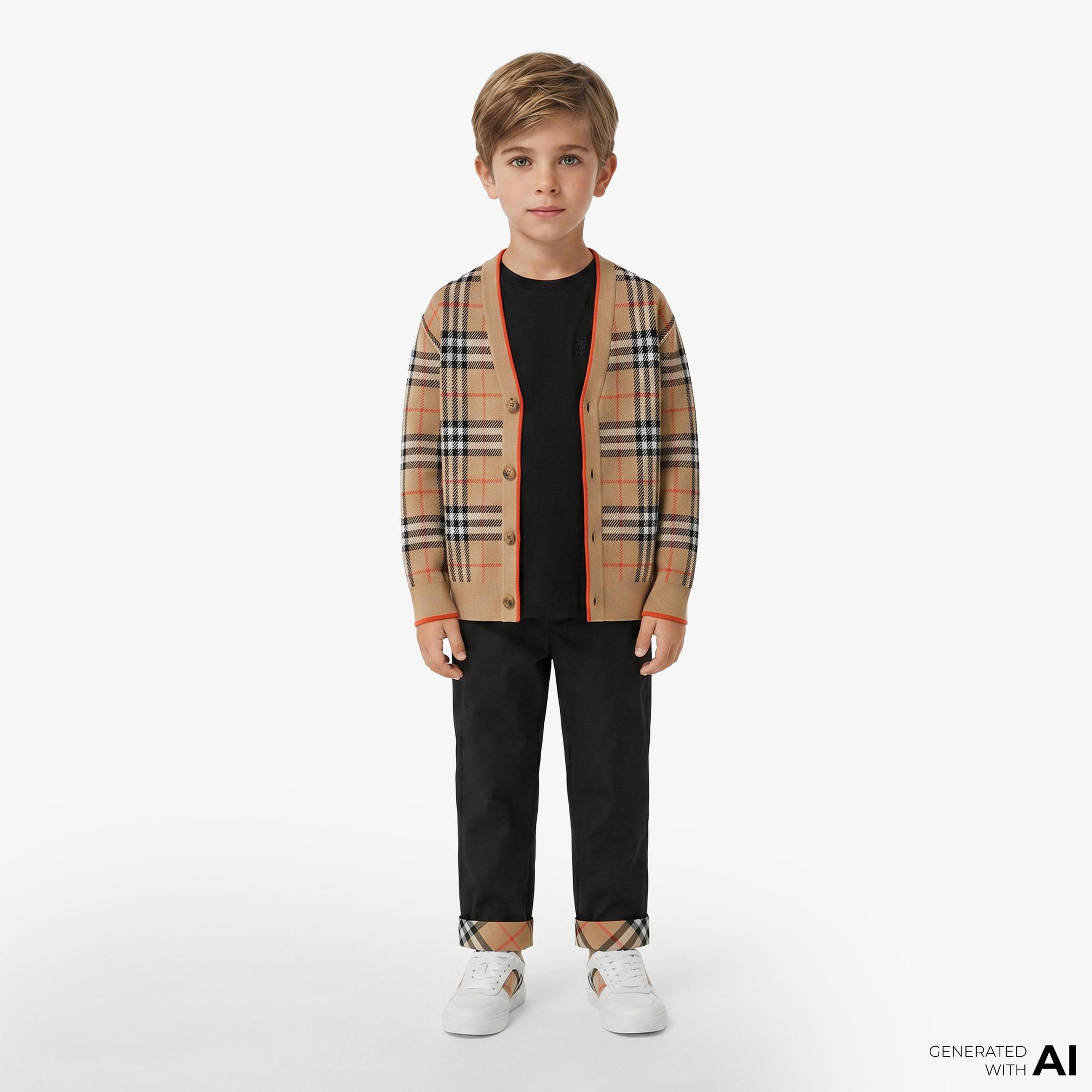 Burberry Graham Check Çocuk Bej Hırka