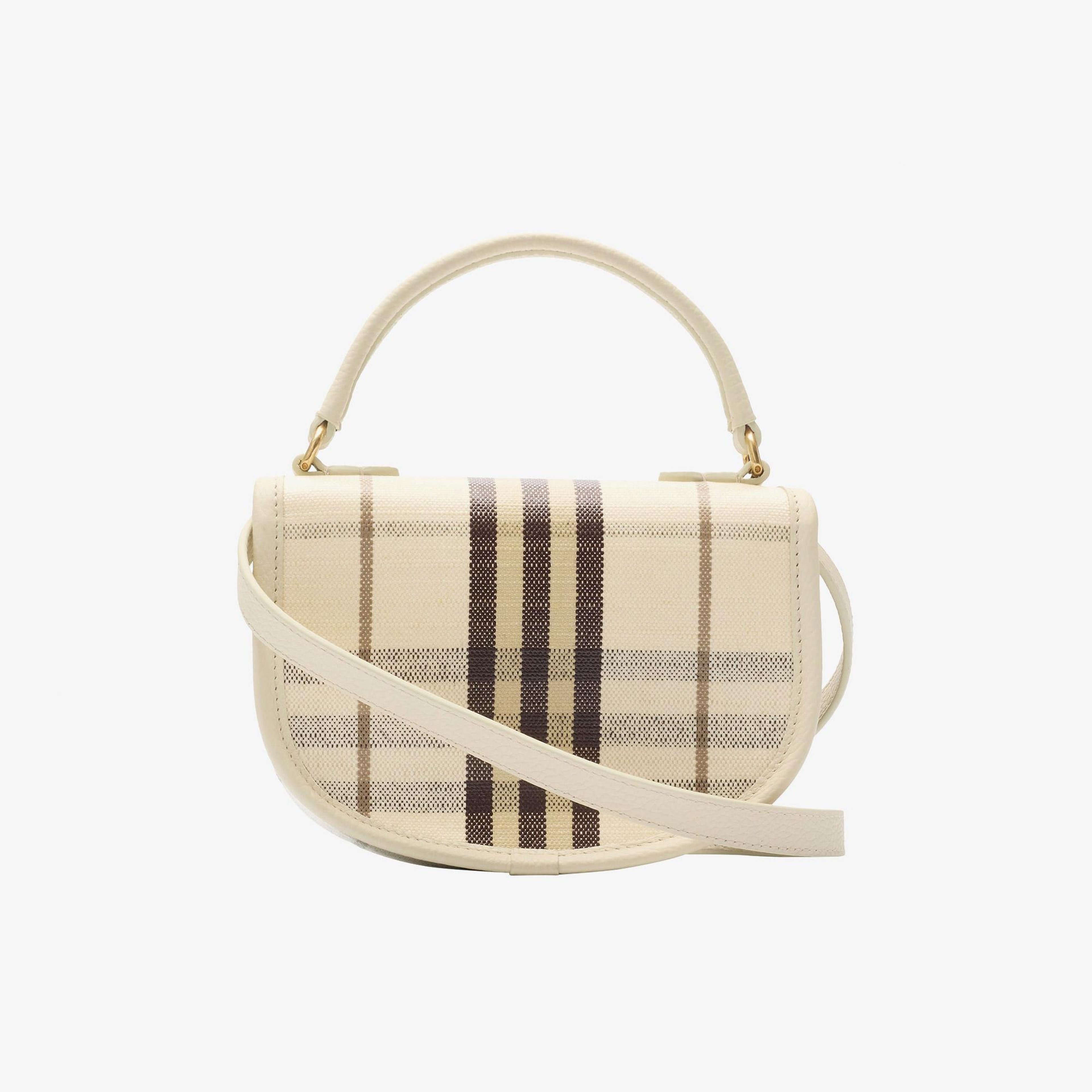 Burberry Highlands Kadın Bej Keten Omuz Çantası