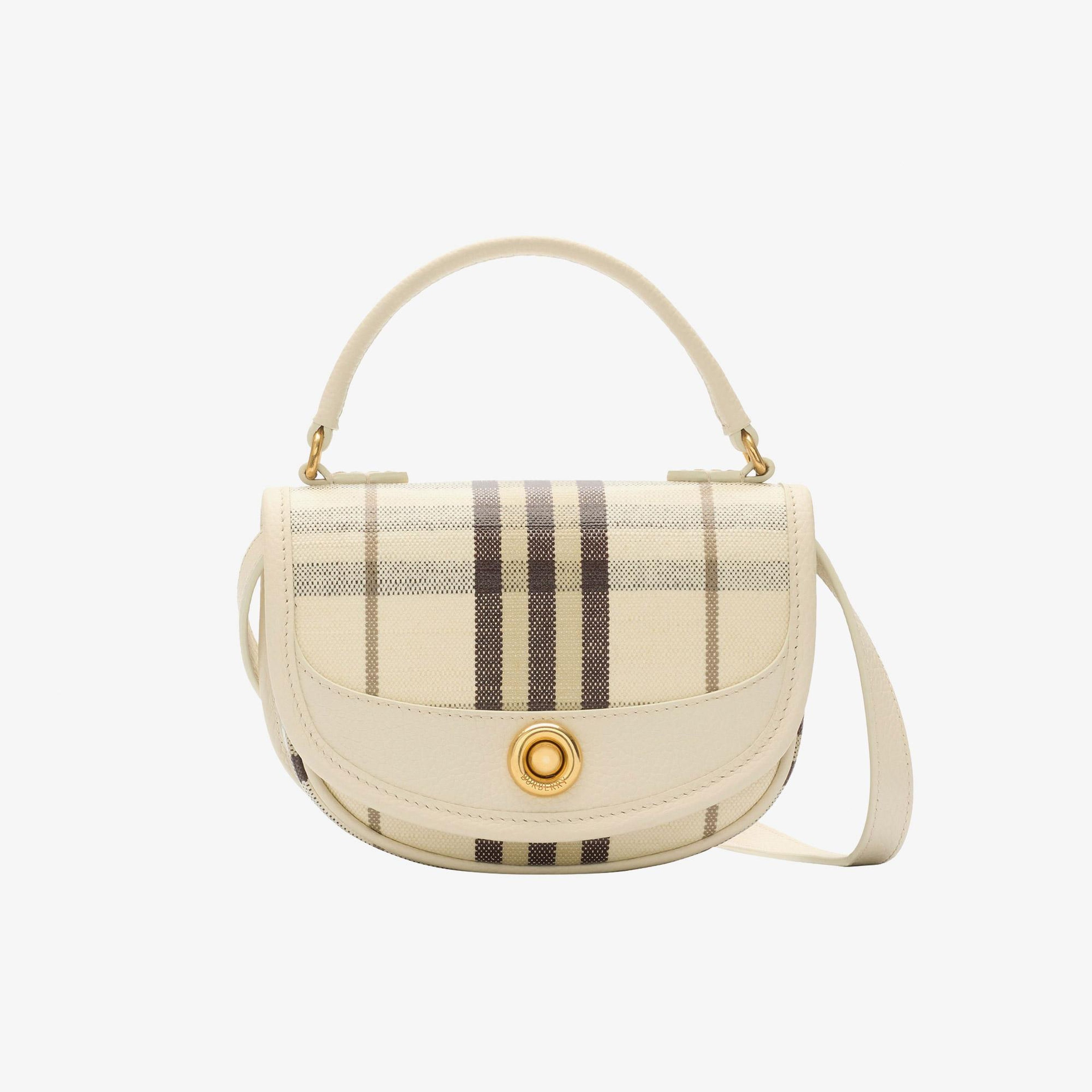 Burberry Highlands Kadın Bej Keten Omuz Çantası