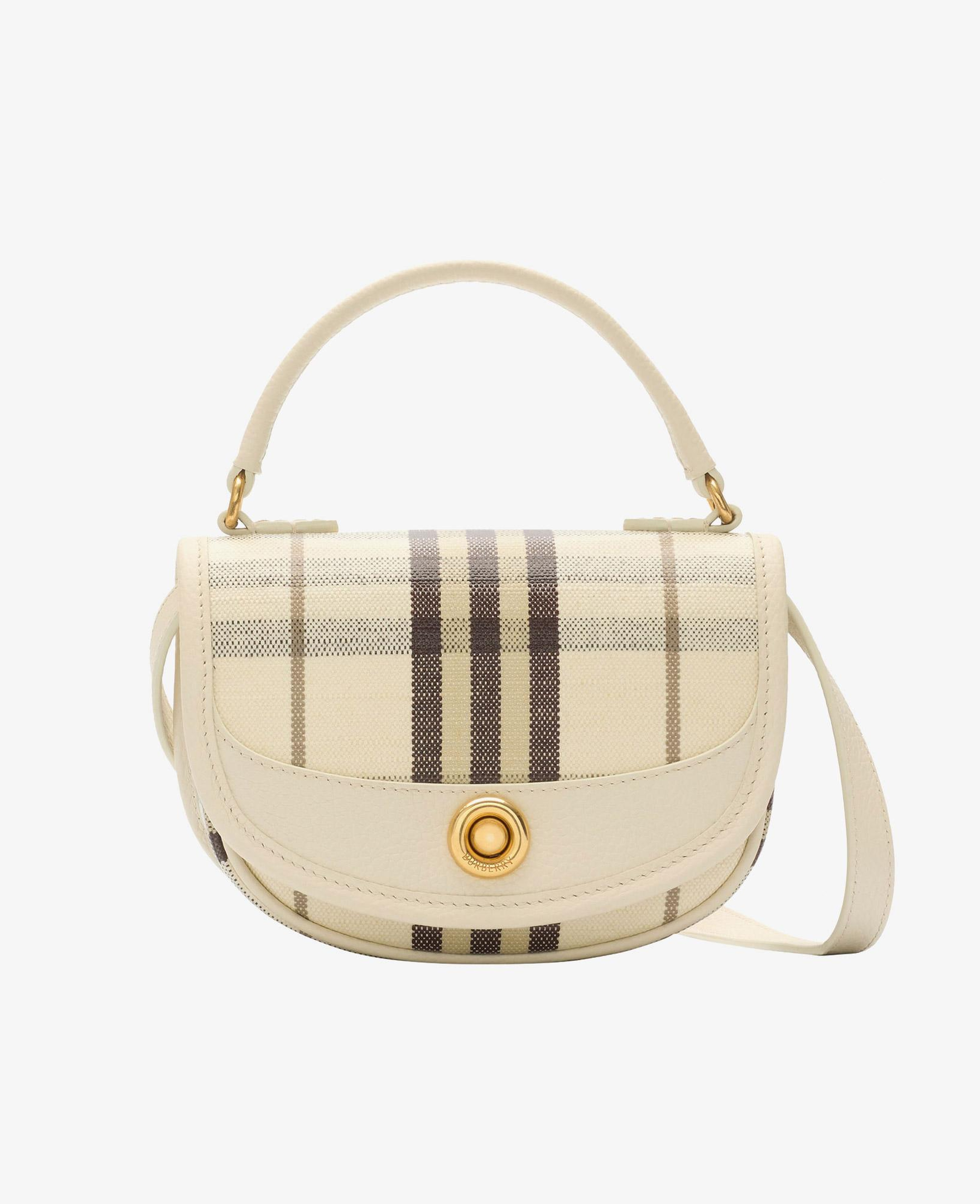 Burberry Highlands Kadın Bej Keten Omuz Çantası