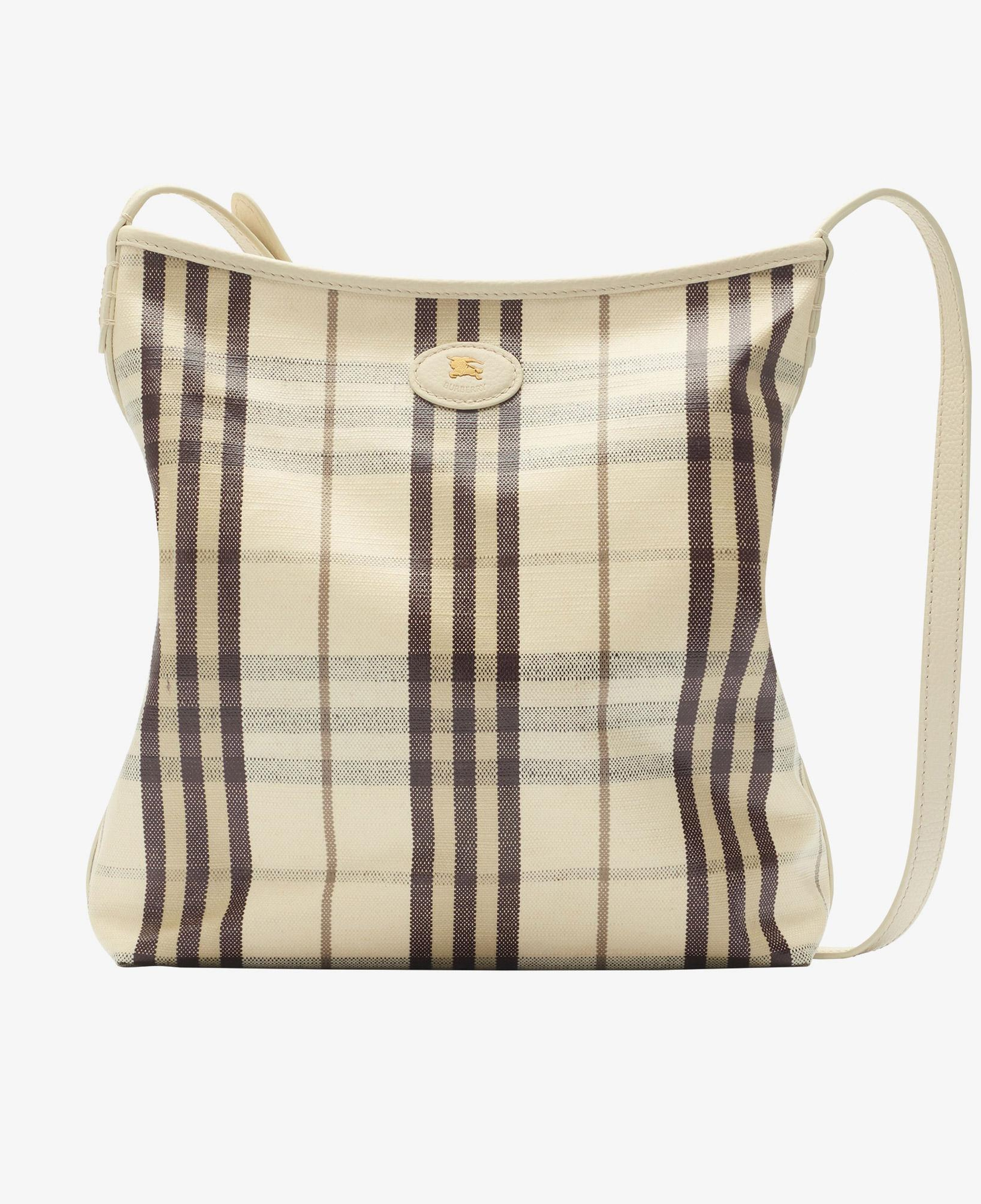 Burberry Highlands Kadın Bej Keten Omuz Çantası