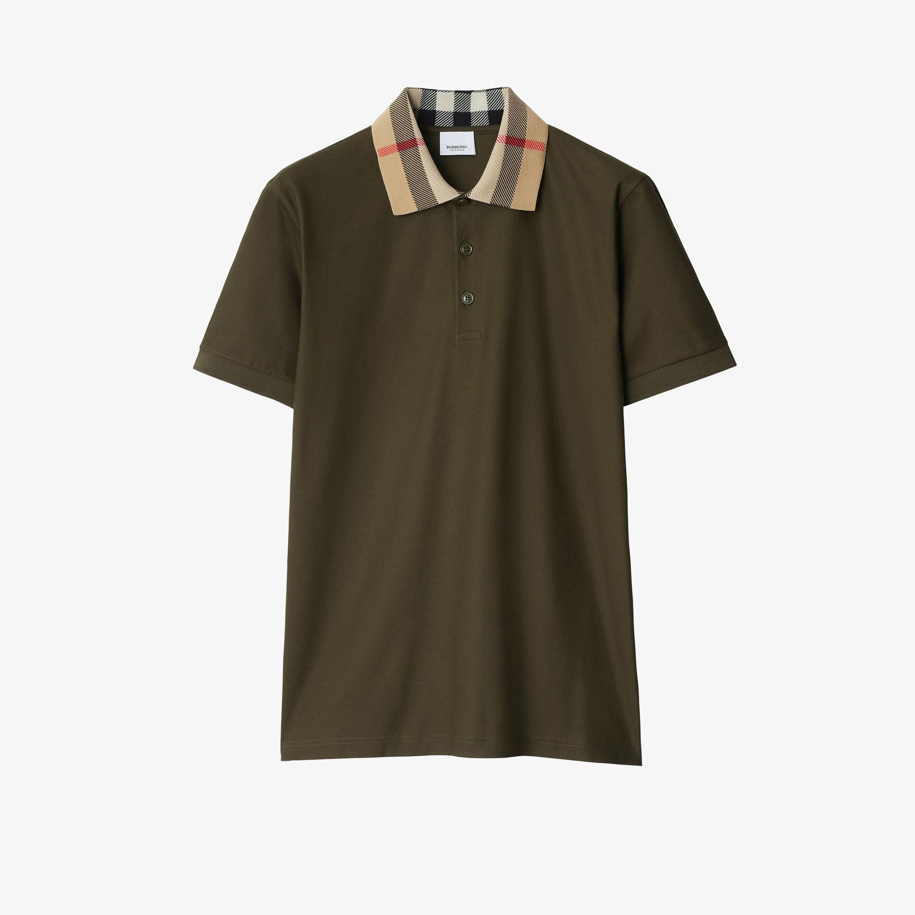 Burberry Pamuklu Erkek Haki Polo