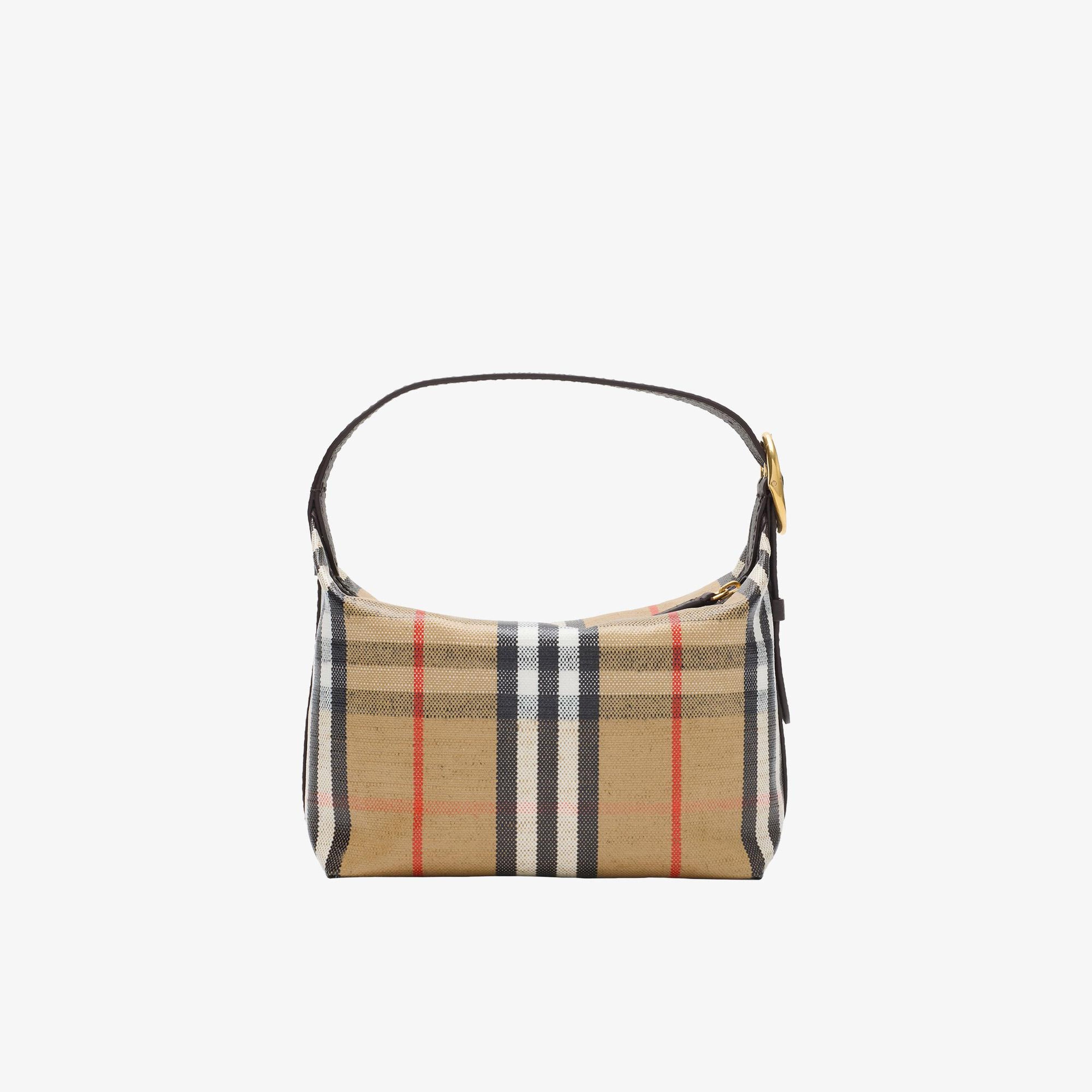 Burberry Highlands Duffle Kadın Bej Keten Omuz Çantası