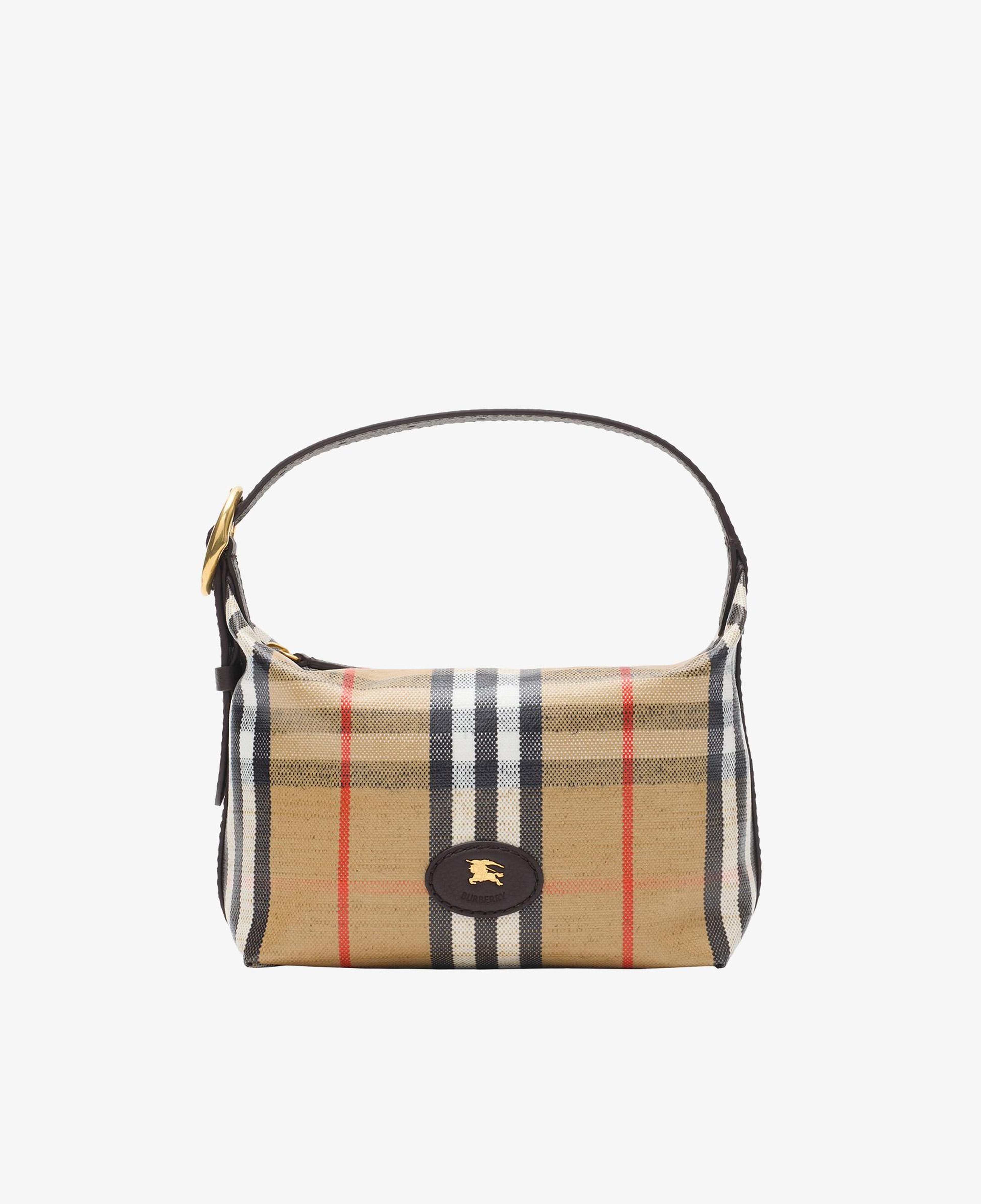 Burberry Highlands Duffle Kadın Bej Keten Omuz Çantası