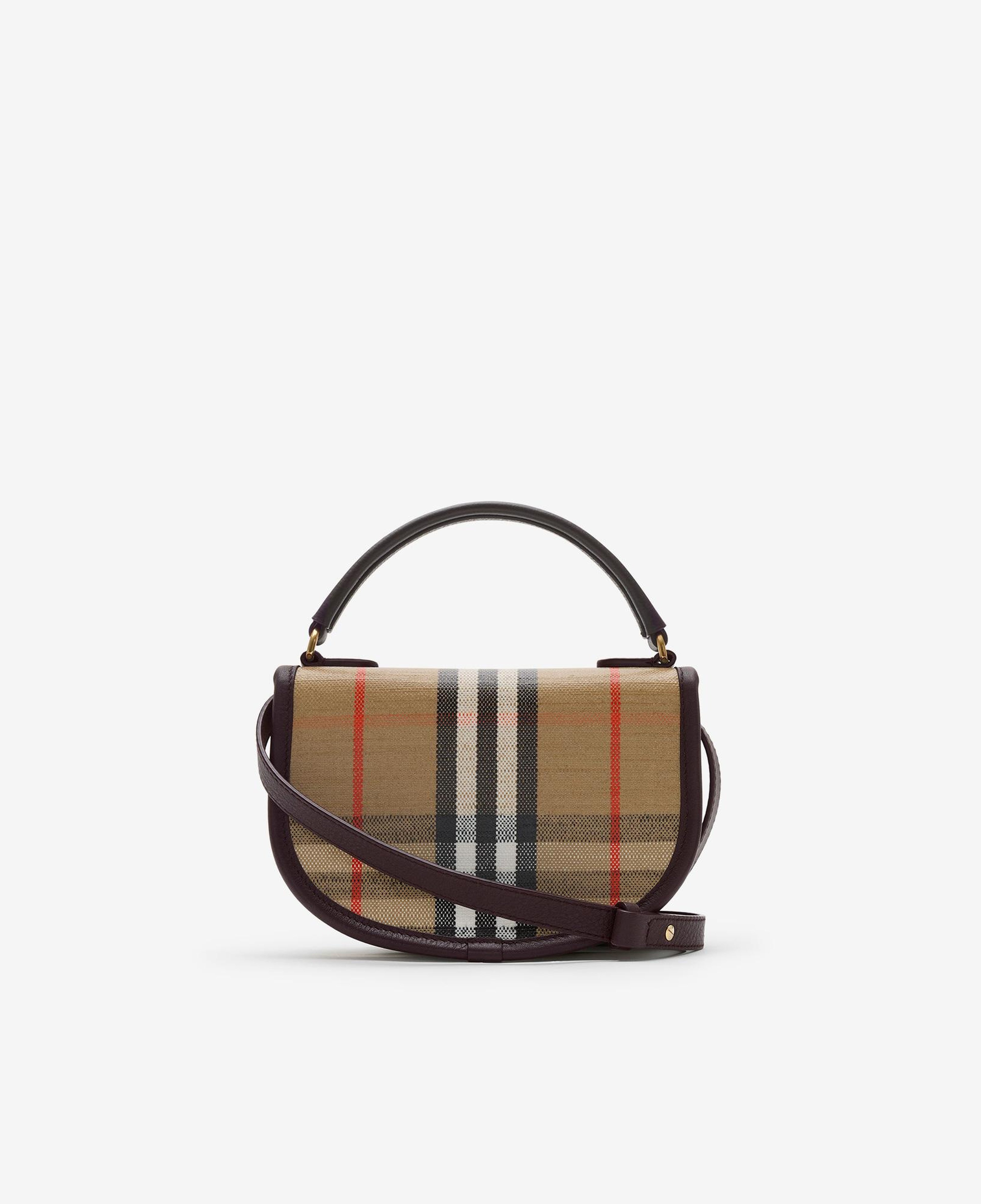 Burberry Mini Highlands Kadın Bej Keten Çanta