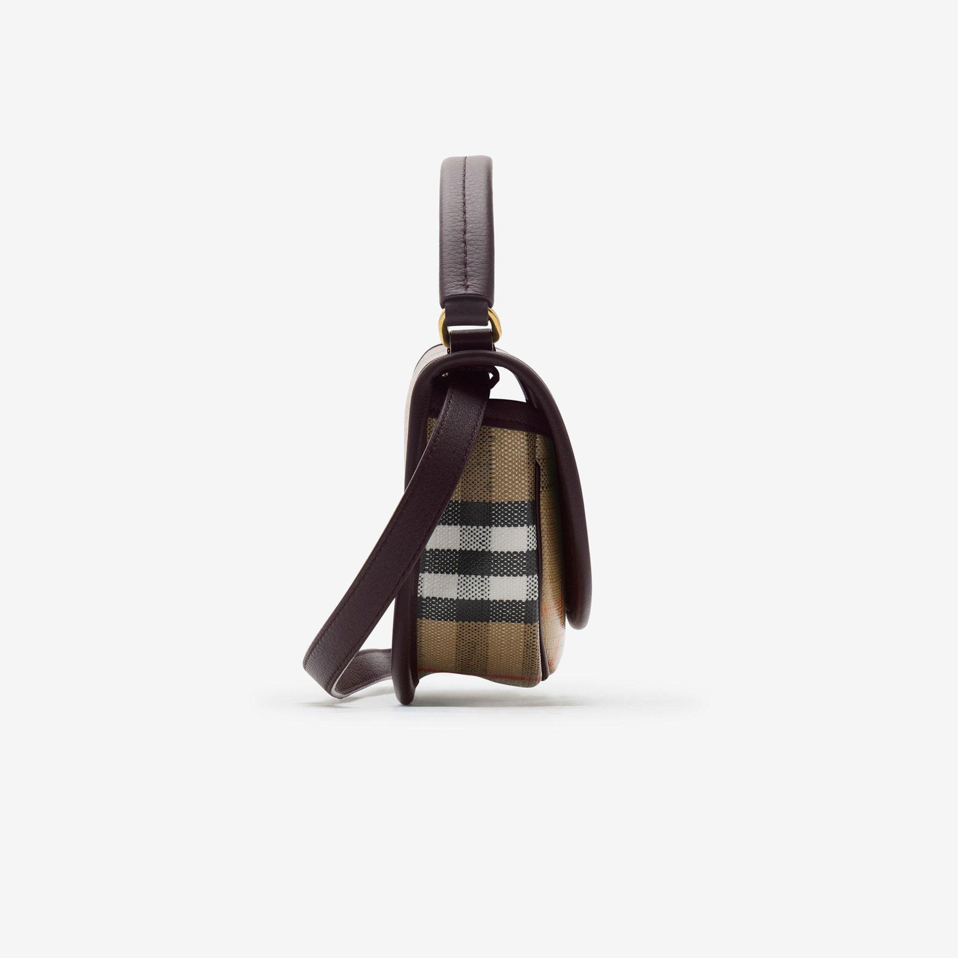 Burberry Mini Highlands Kadın Bej Keten Çanta