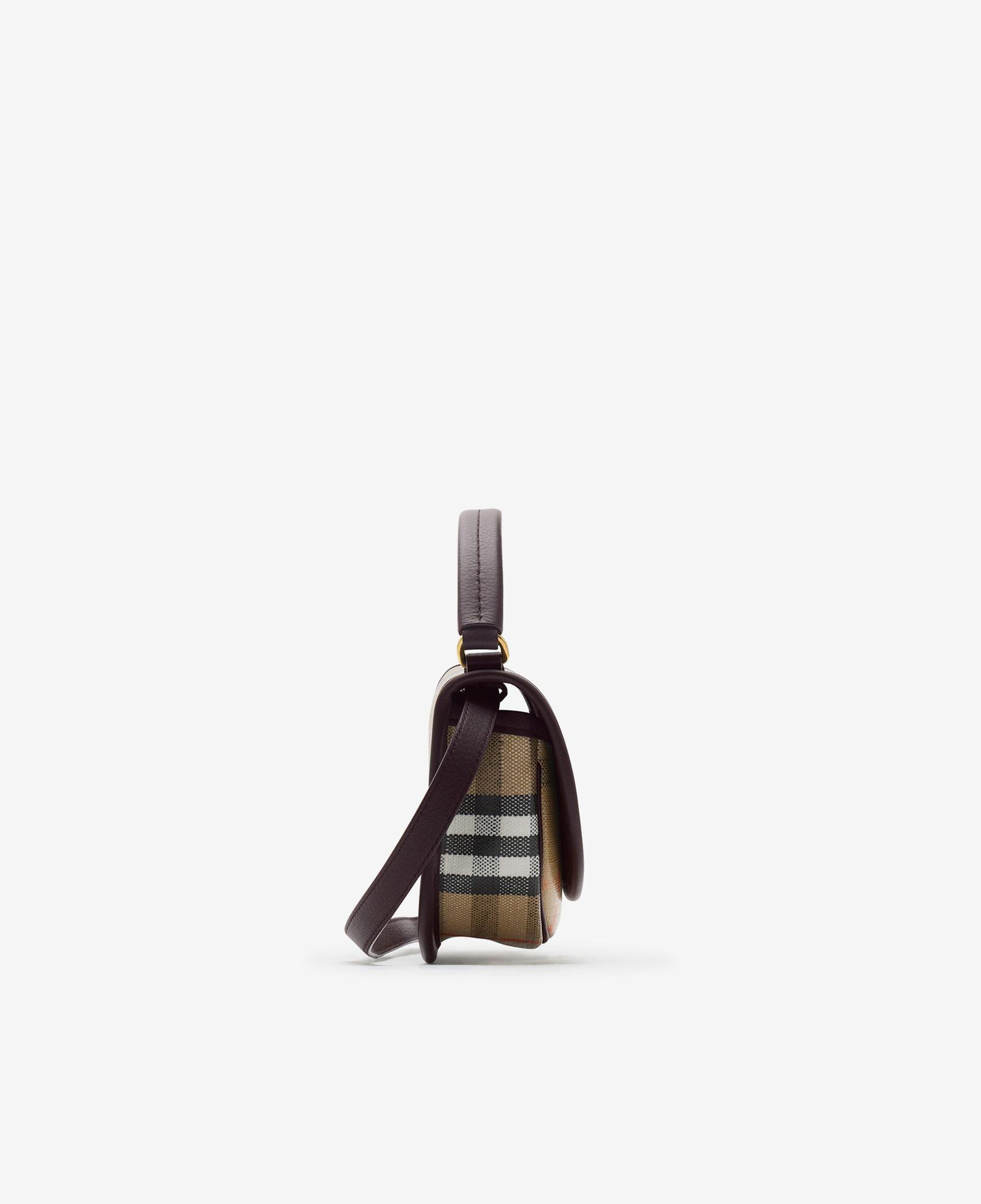 Burberry Mini Highlands Kadın Bej Keten Çanta