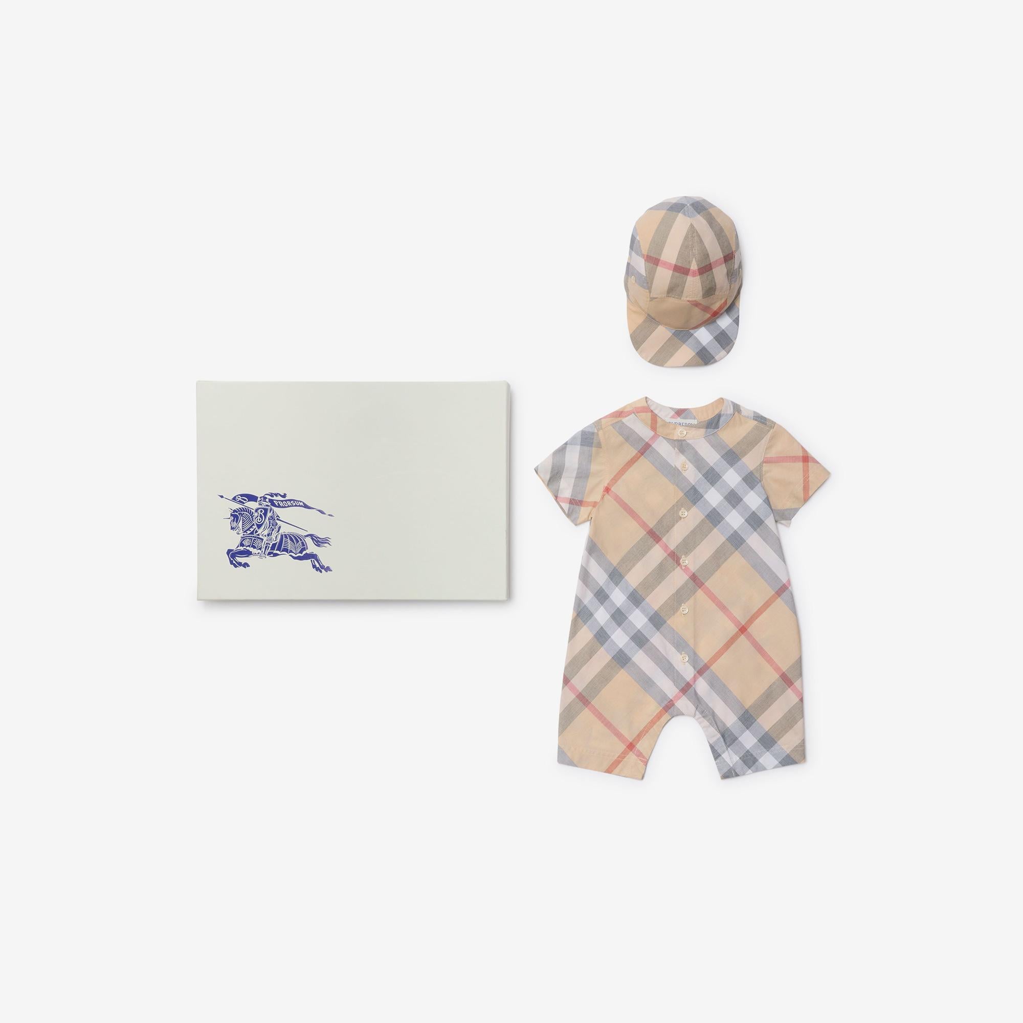 Burberry Çocuk Bej Bebek Seti