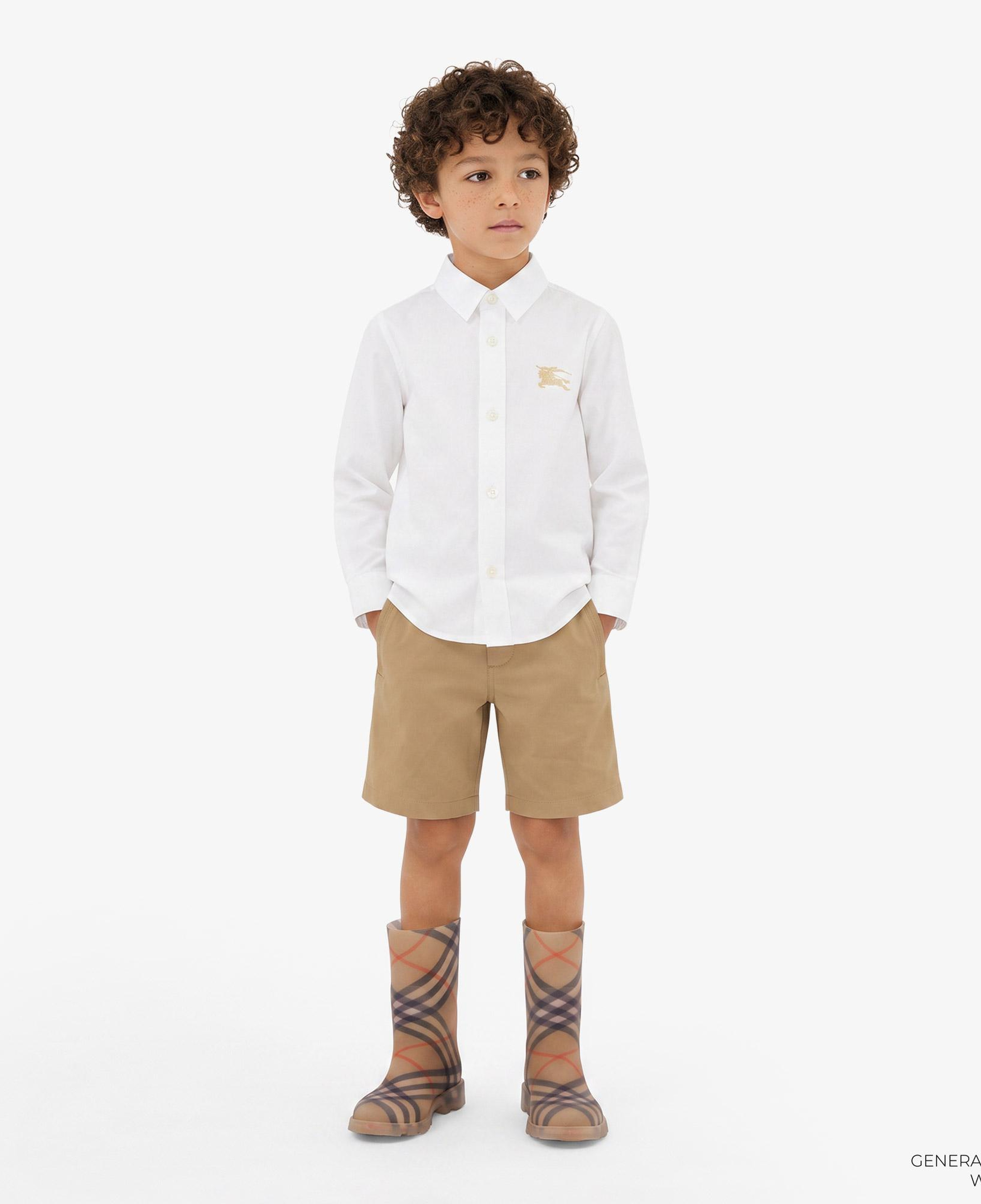 Burberry Oscar Cotton Blend Çocuk Bej Şort