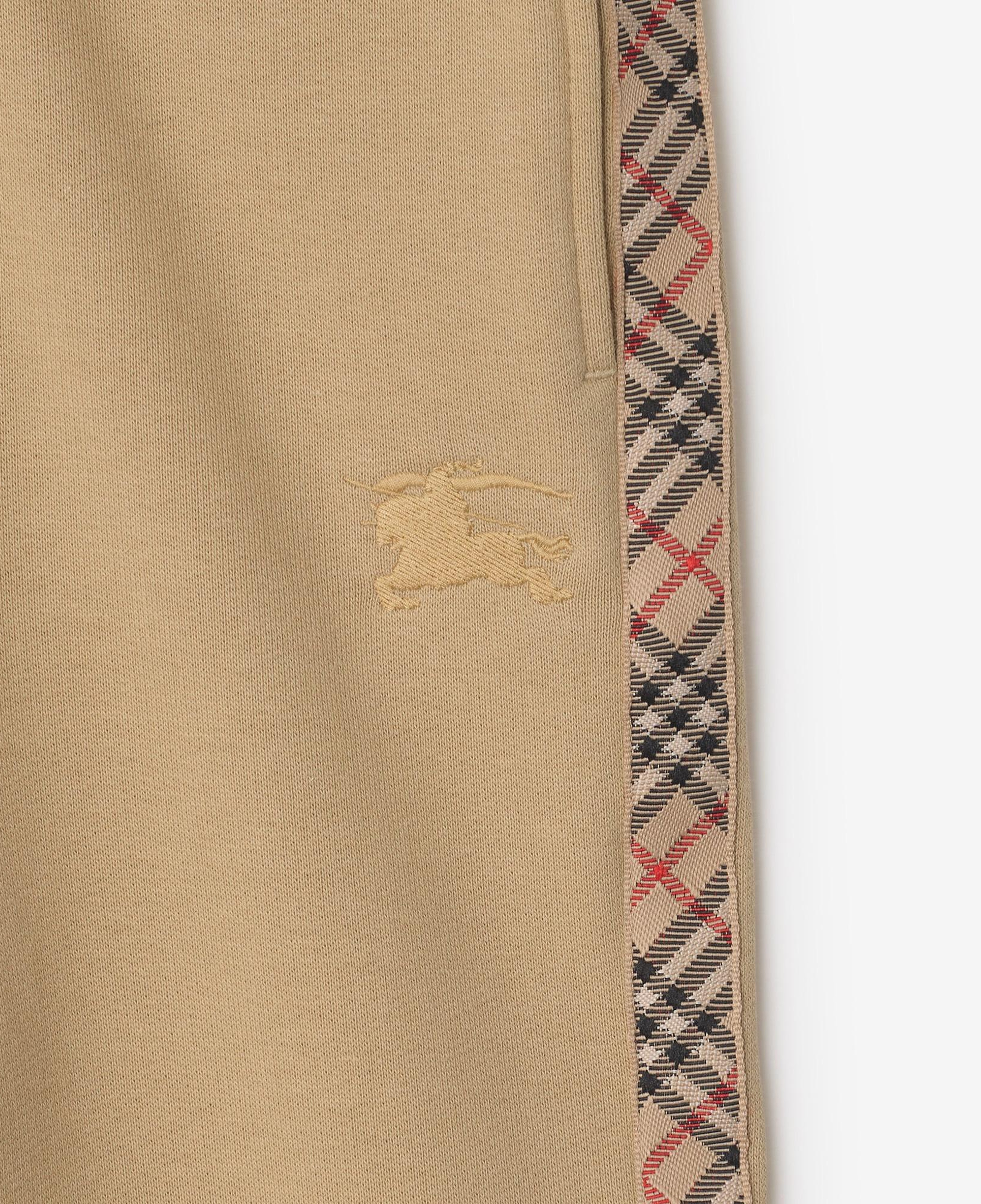 Burberry Jackson Tape Check Trim Cotton Çocuk Bej Eşofman Altı