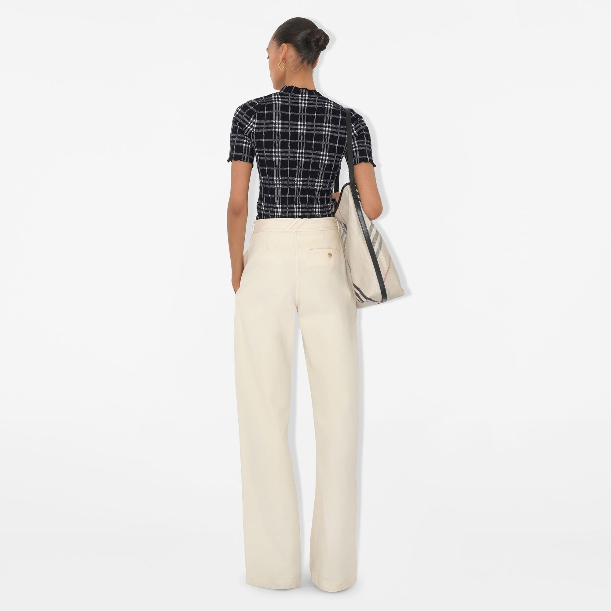 Burberry Kadın Krem Pantolon