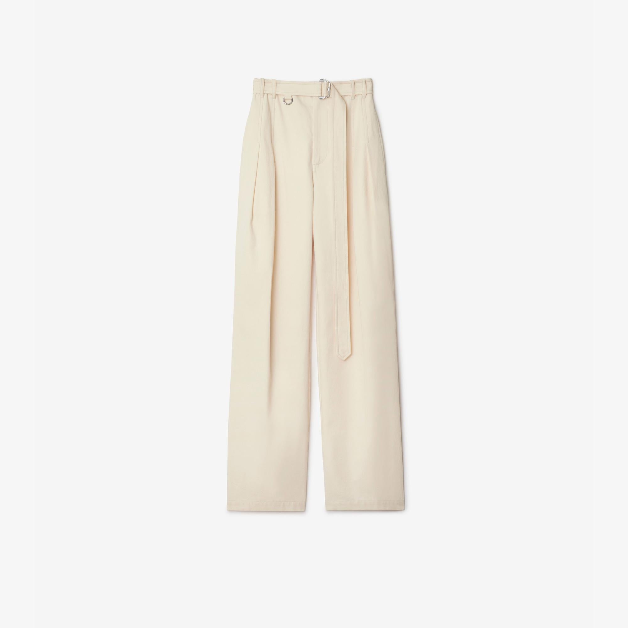 Burberry Kadın Krem Pantolon