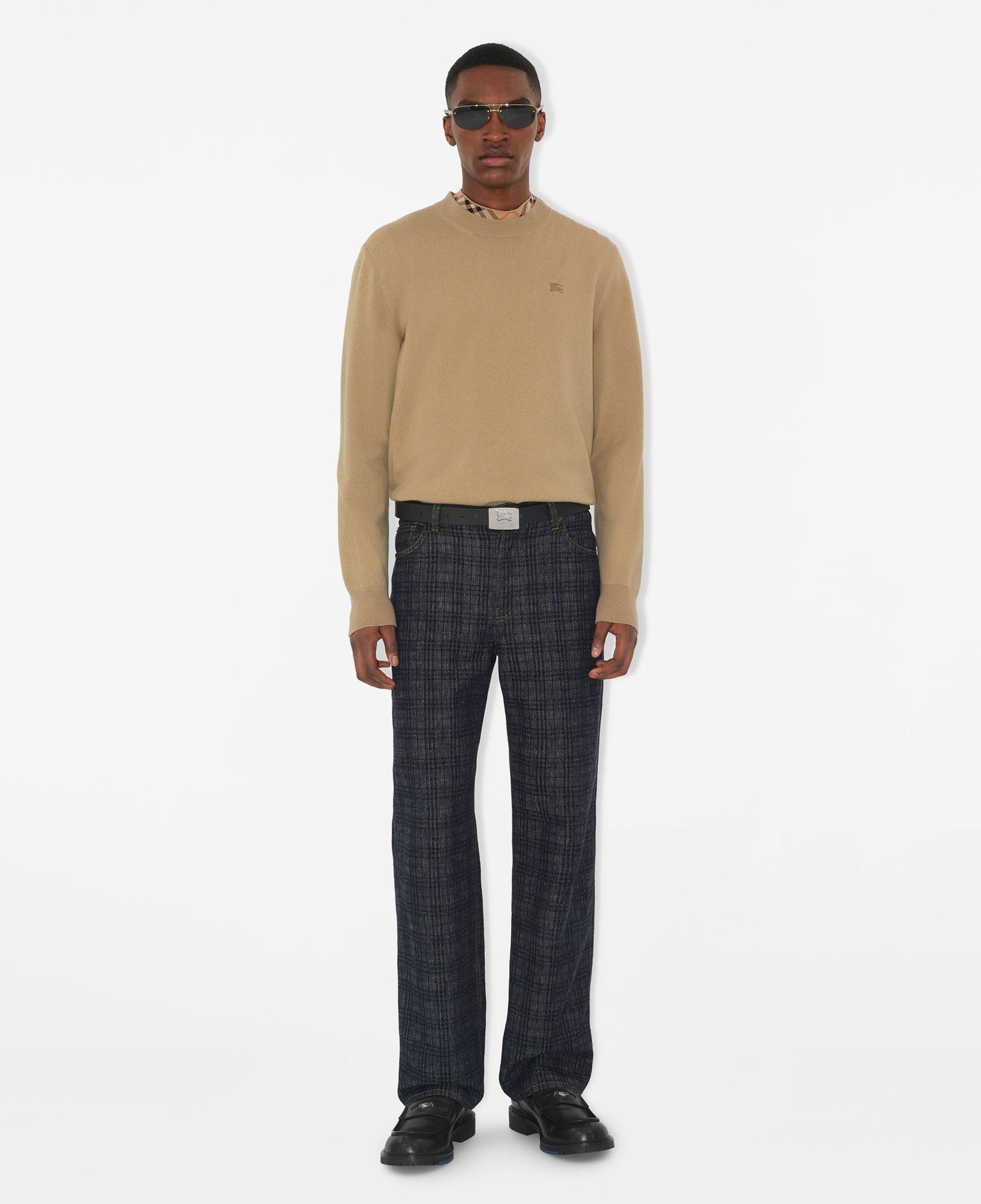 Burberry Cashmere Blend Erkek Bej Triko