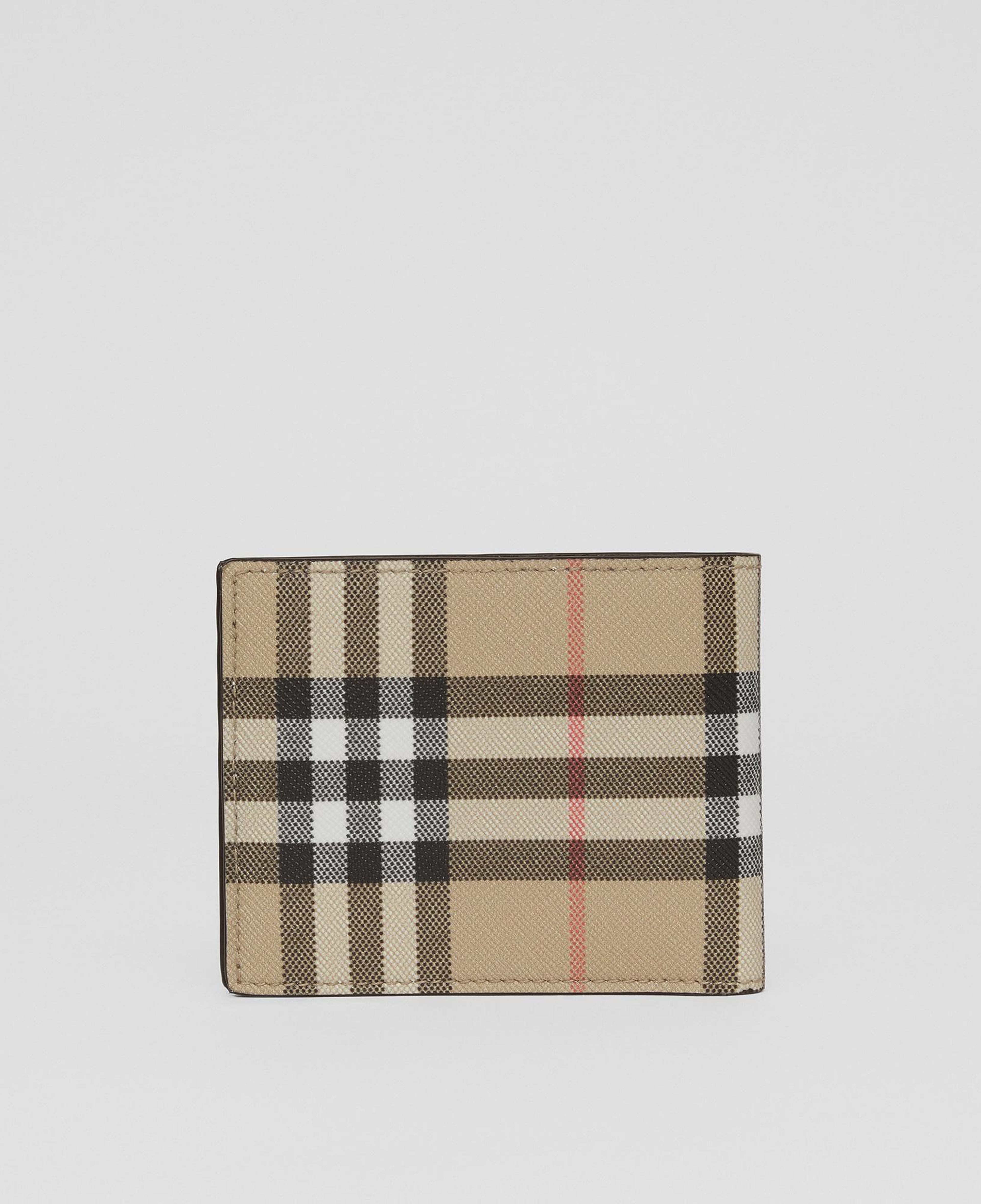 Burberry Hipfold Vintage And Leather Slim Bifold Erkek Bej Cüzdan