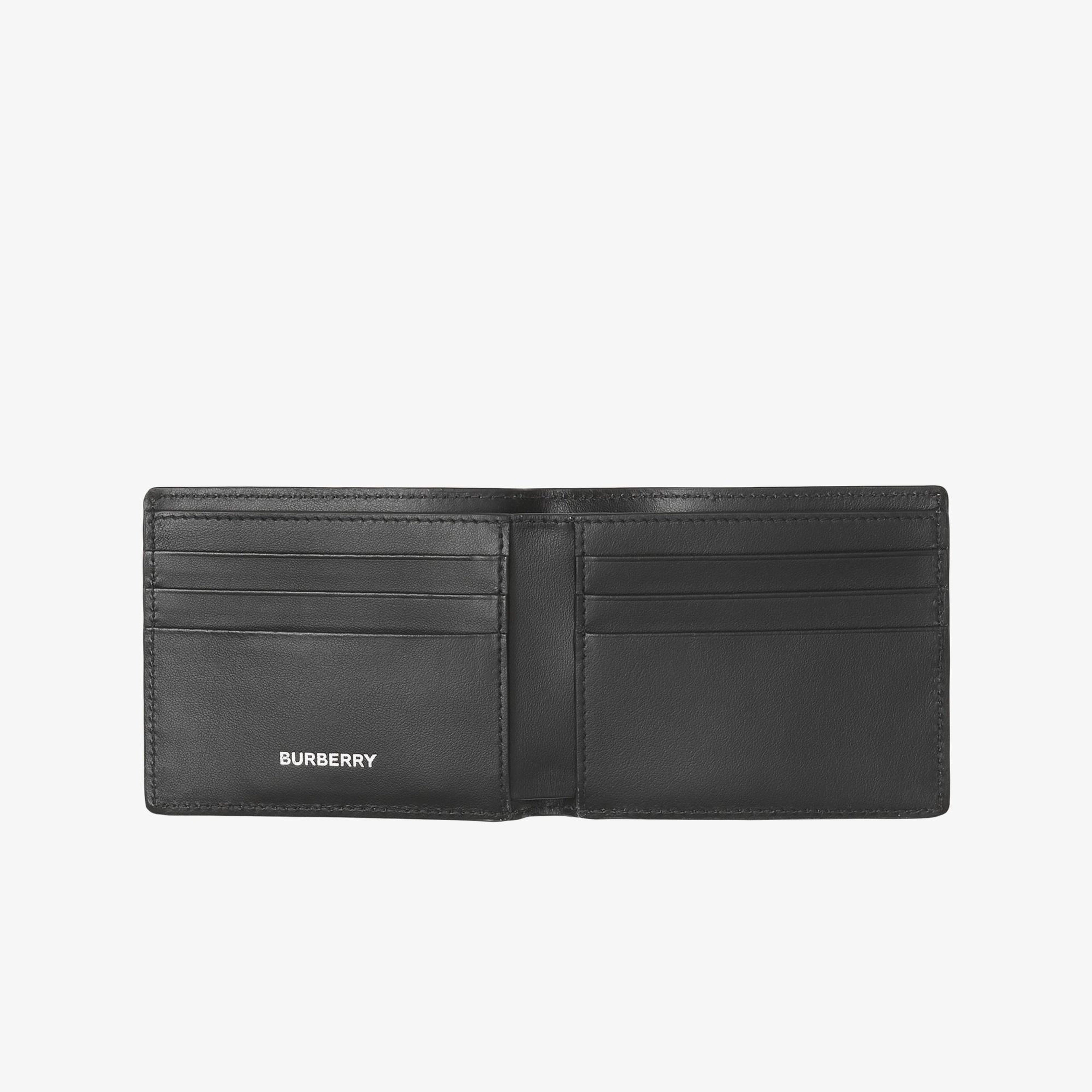 Burberry Hipfold Vintage And Leather Slim Bifold Erkek Bej Cüzdan