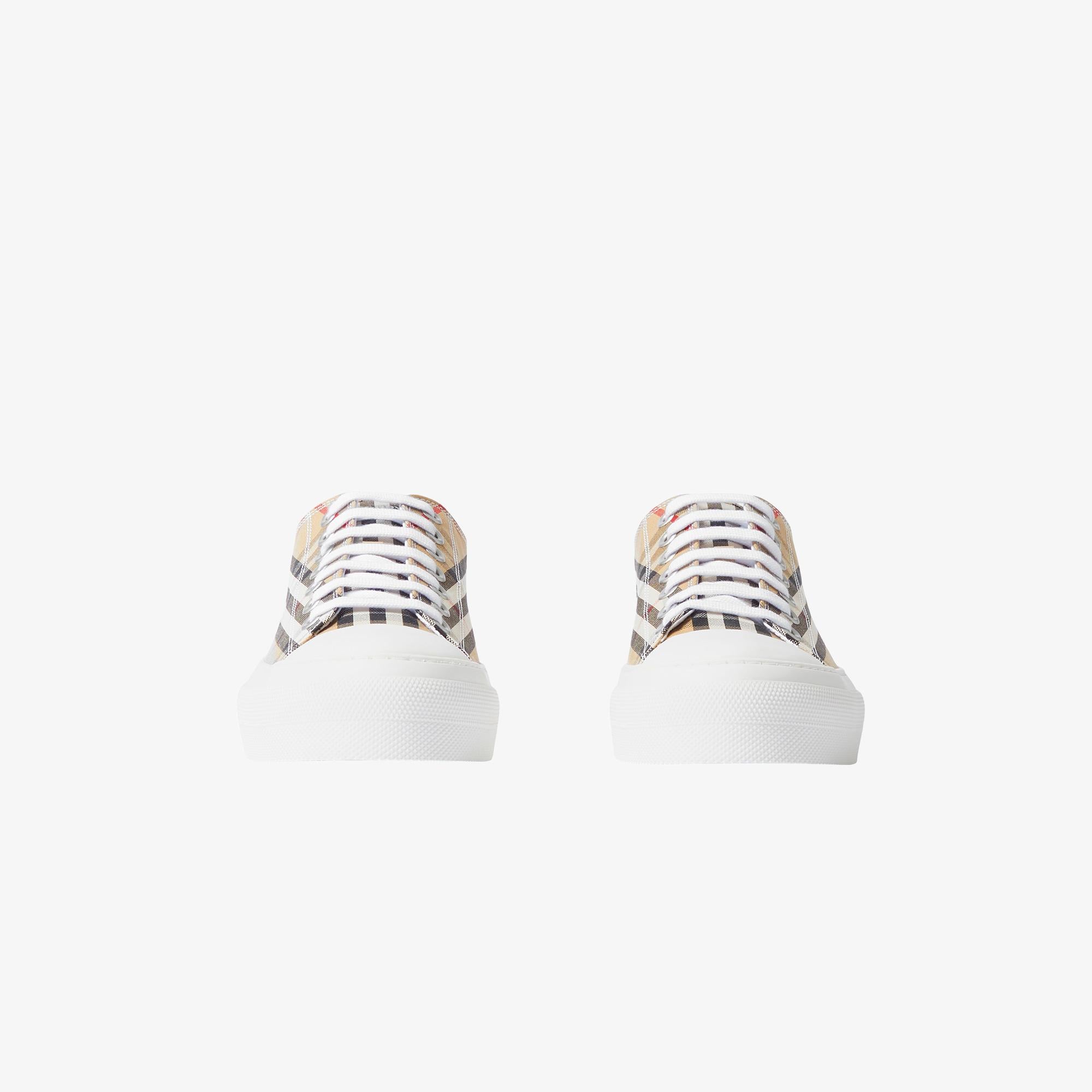 Burberry Check Cotton Erkek Bej Sneaker