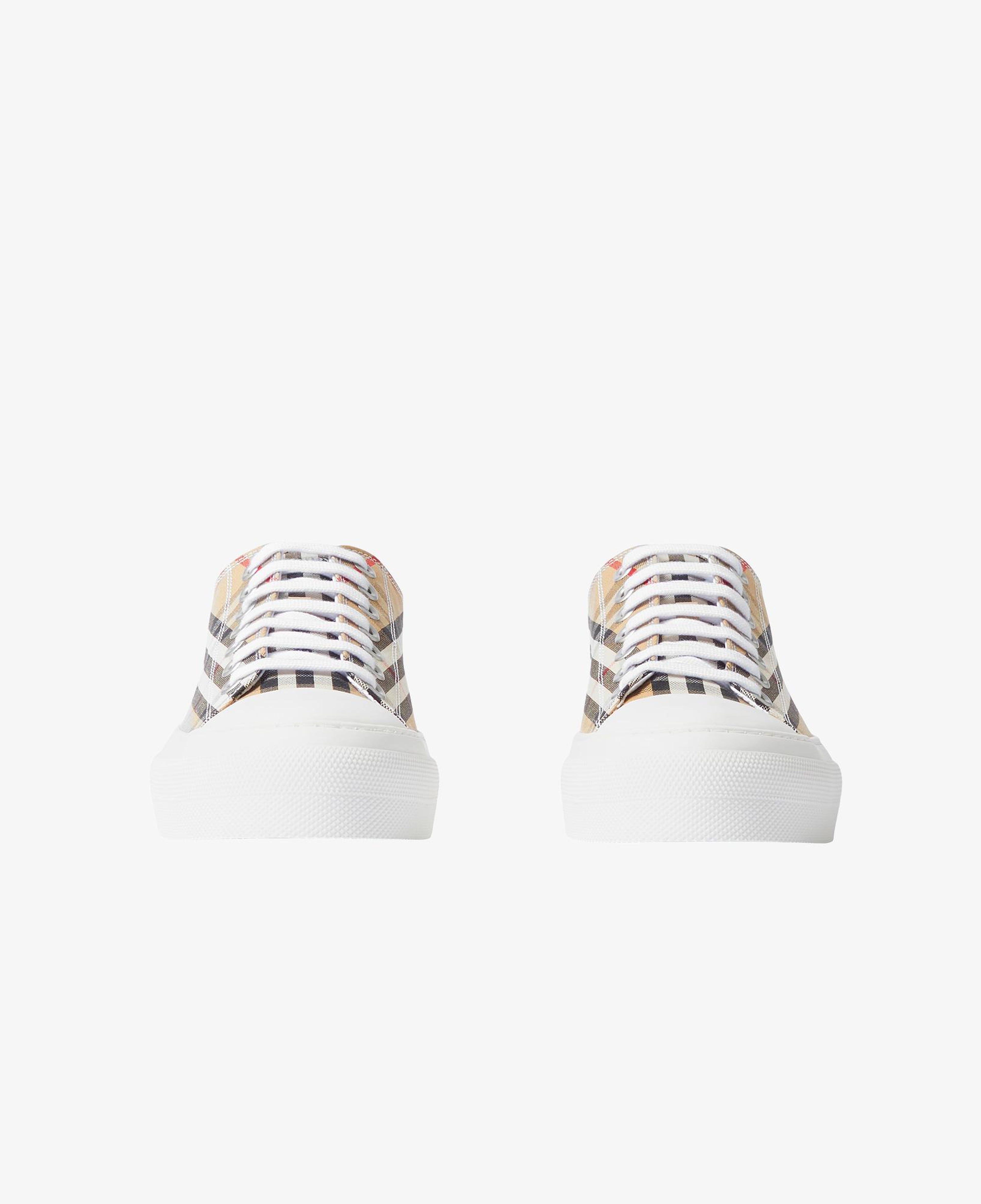 Burberry Check Cotton Erkek Bej Sneaker