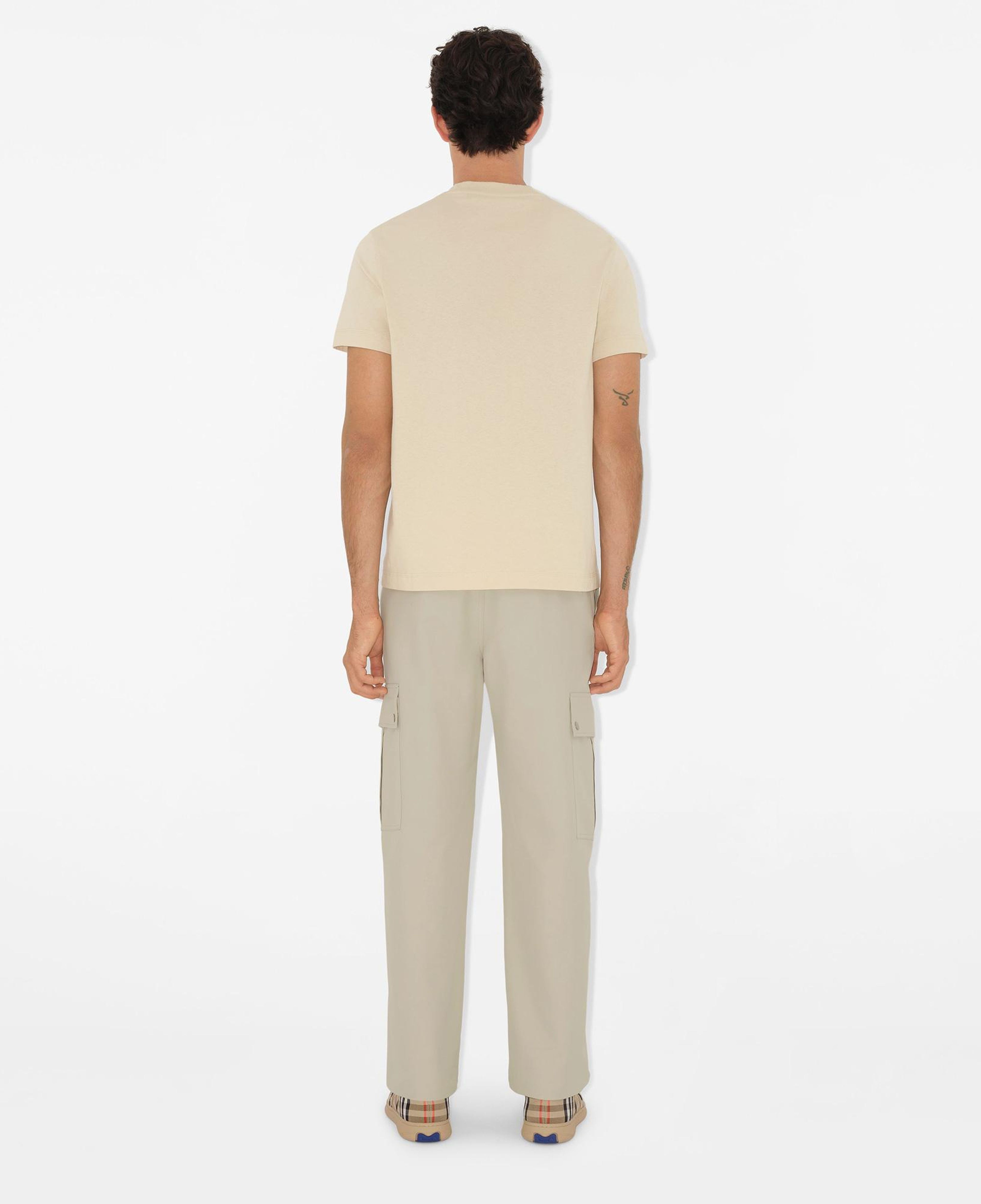 Burberry For Label Cotton Erkek Krem T-Shirt