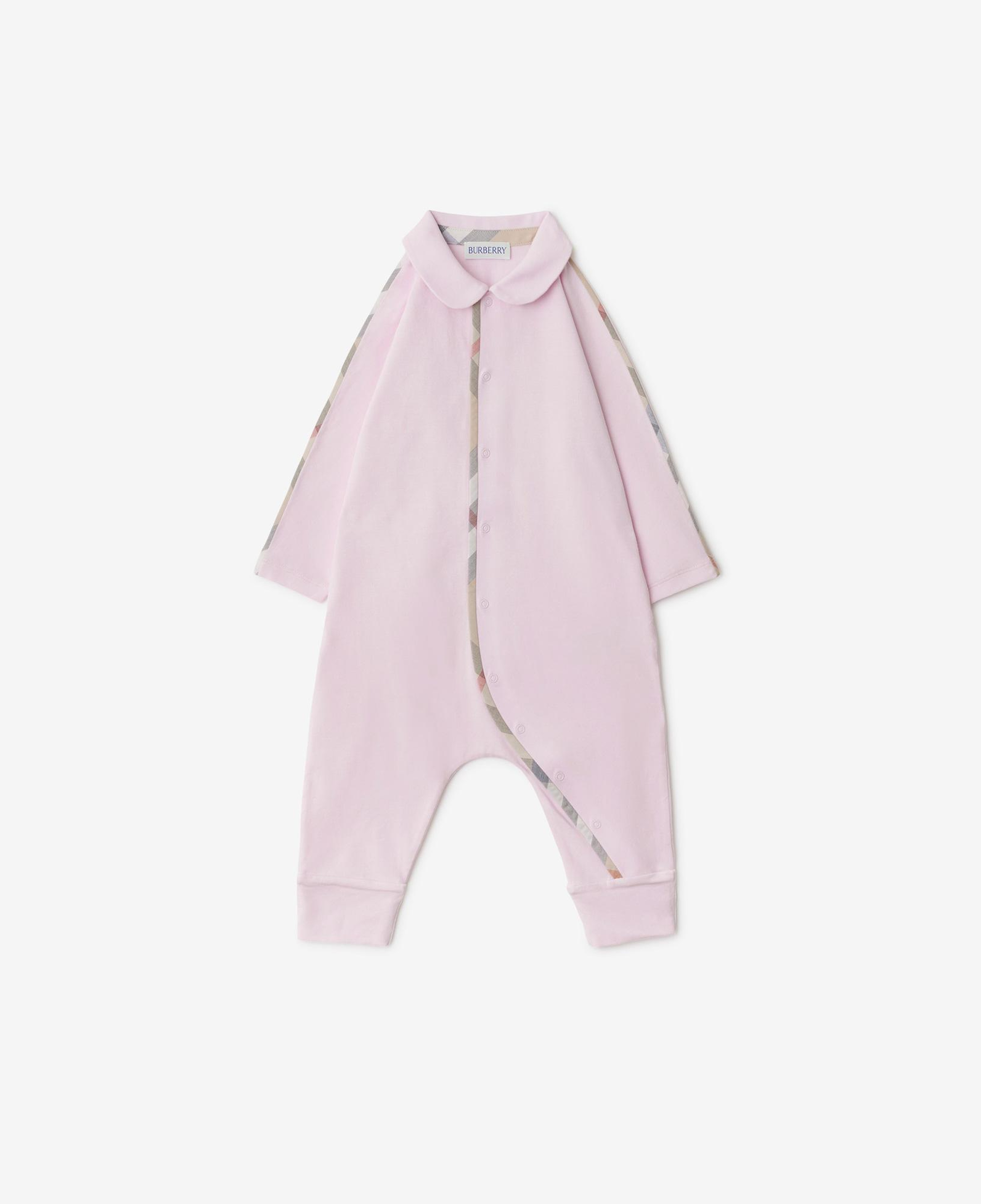 Burberry Hamilton Stretch Cotton Three-Piece Çocuk Pembe Bebek Takımı