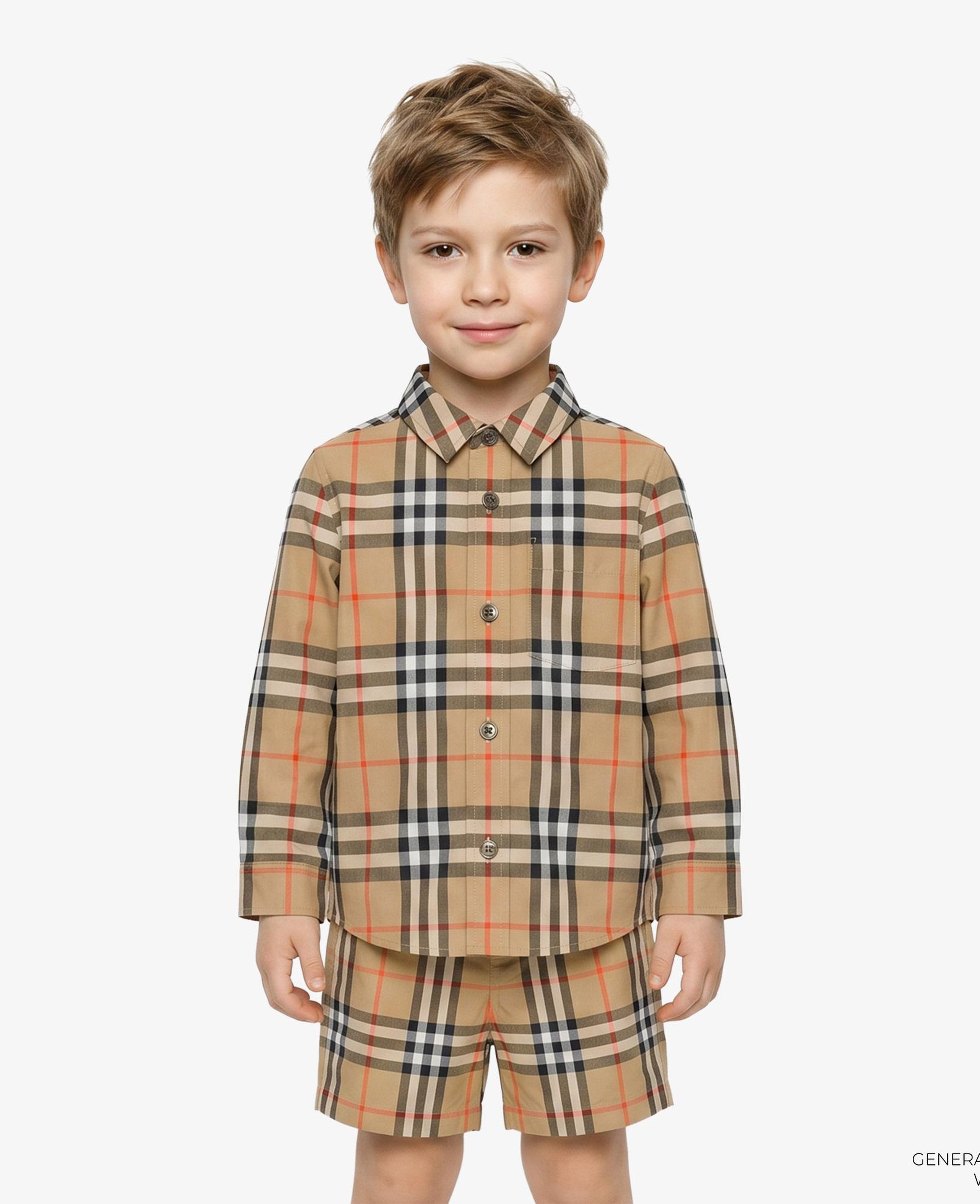 Burberry Owen Check Çocuk Bej Gömlek