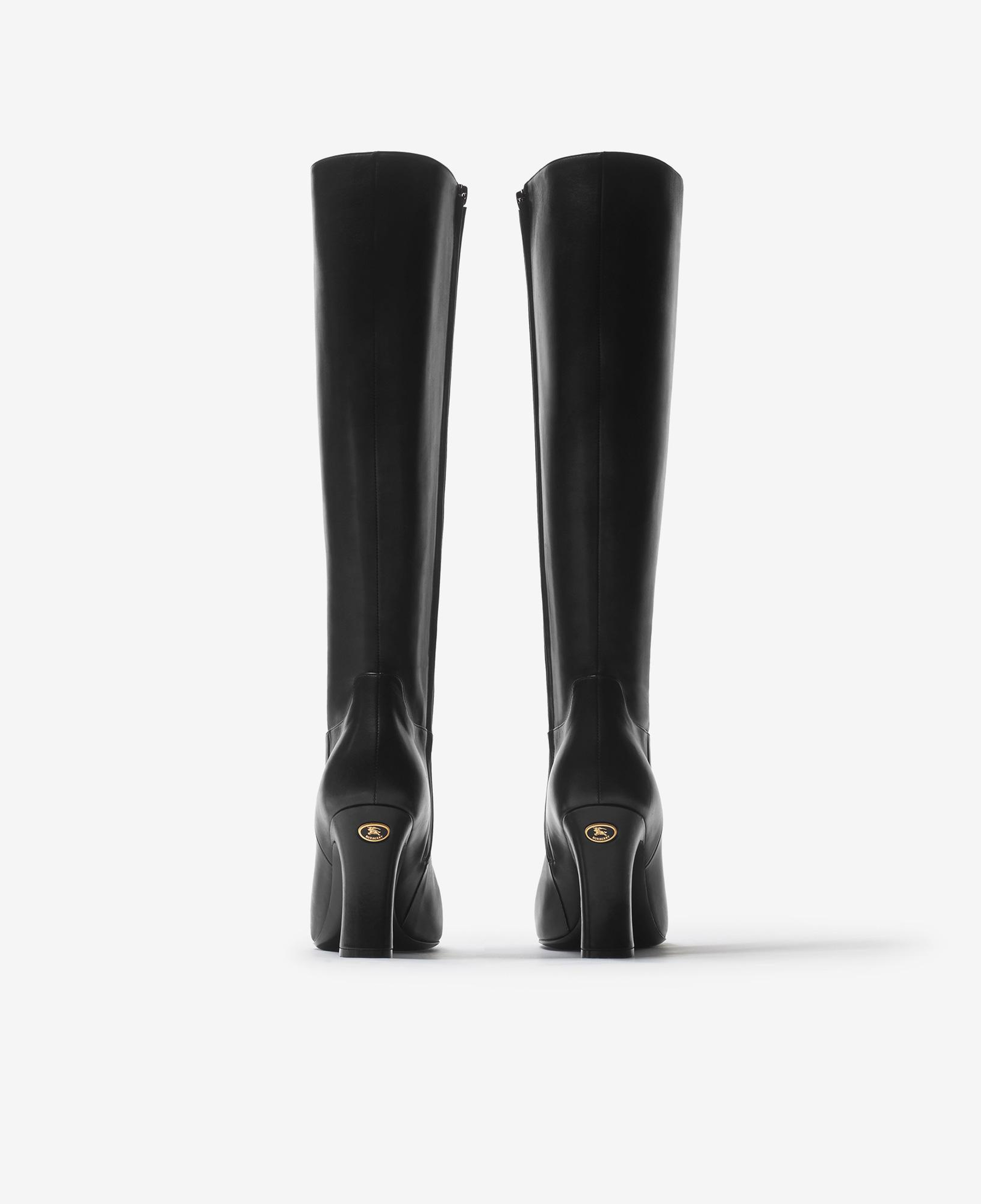 Burberry Leather Trinket High Kadın Siyah Bot