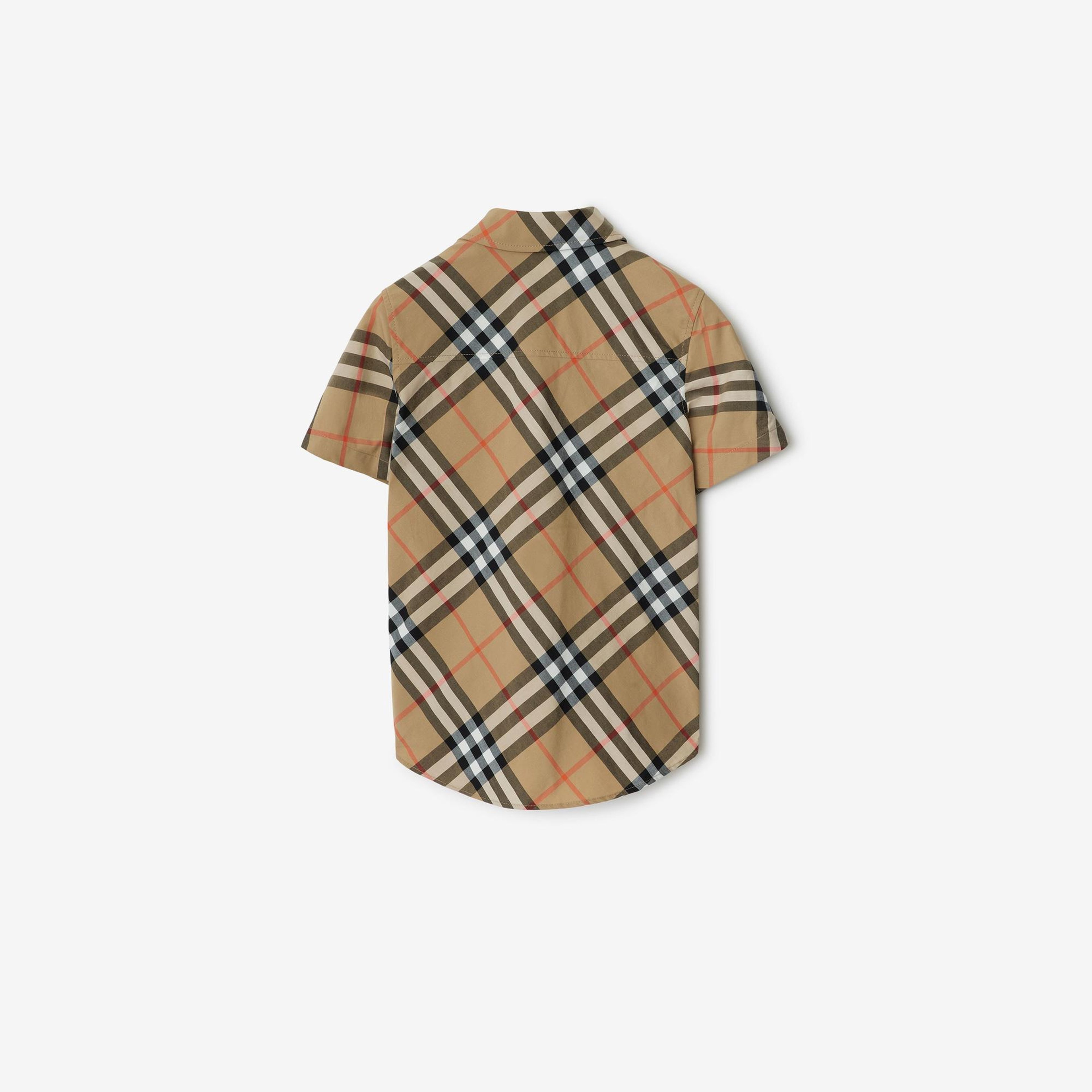 Burberry Owen Cotton Çocuk Bej Gömlek
