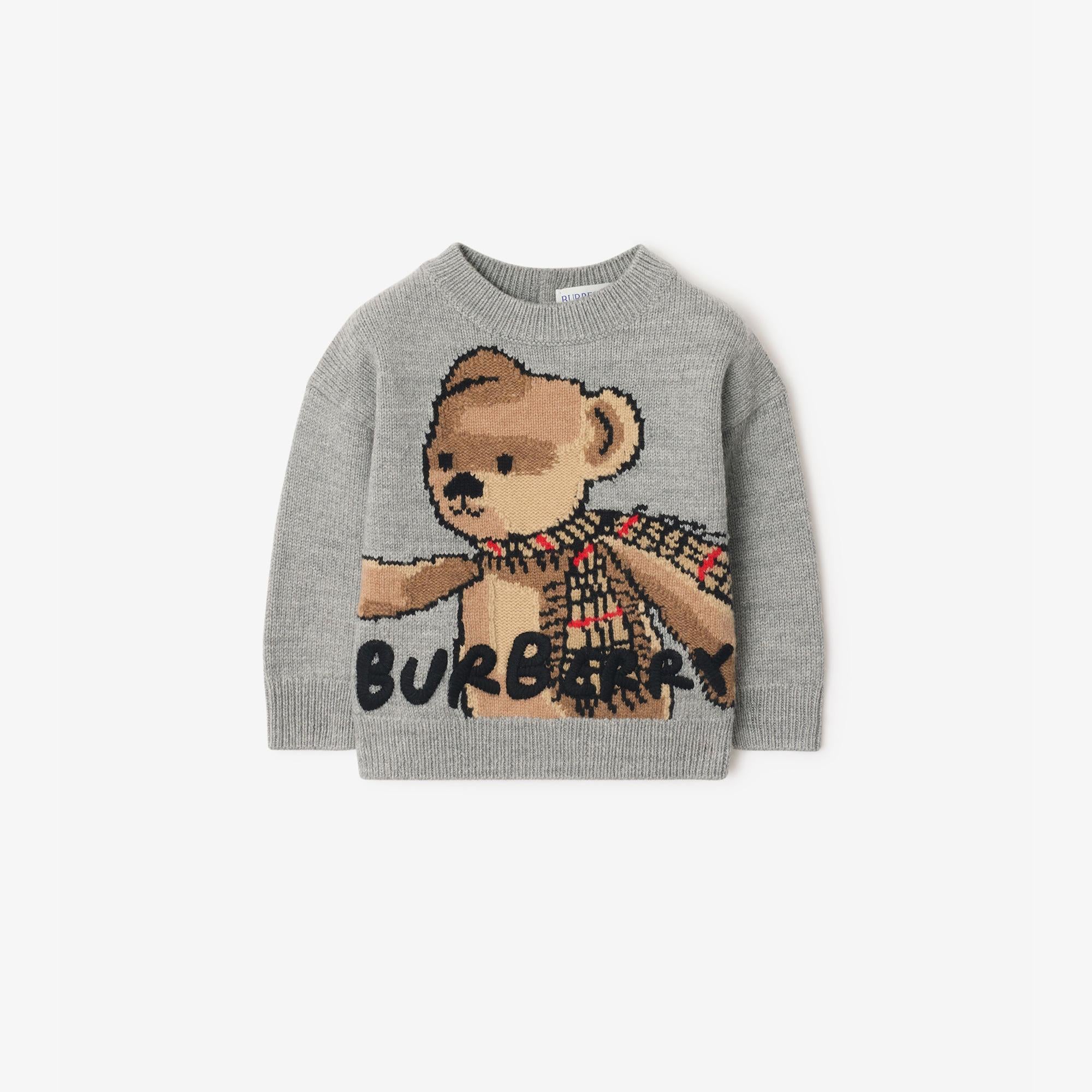 Burberry Çocuk Gri Yün Kazak