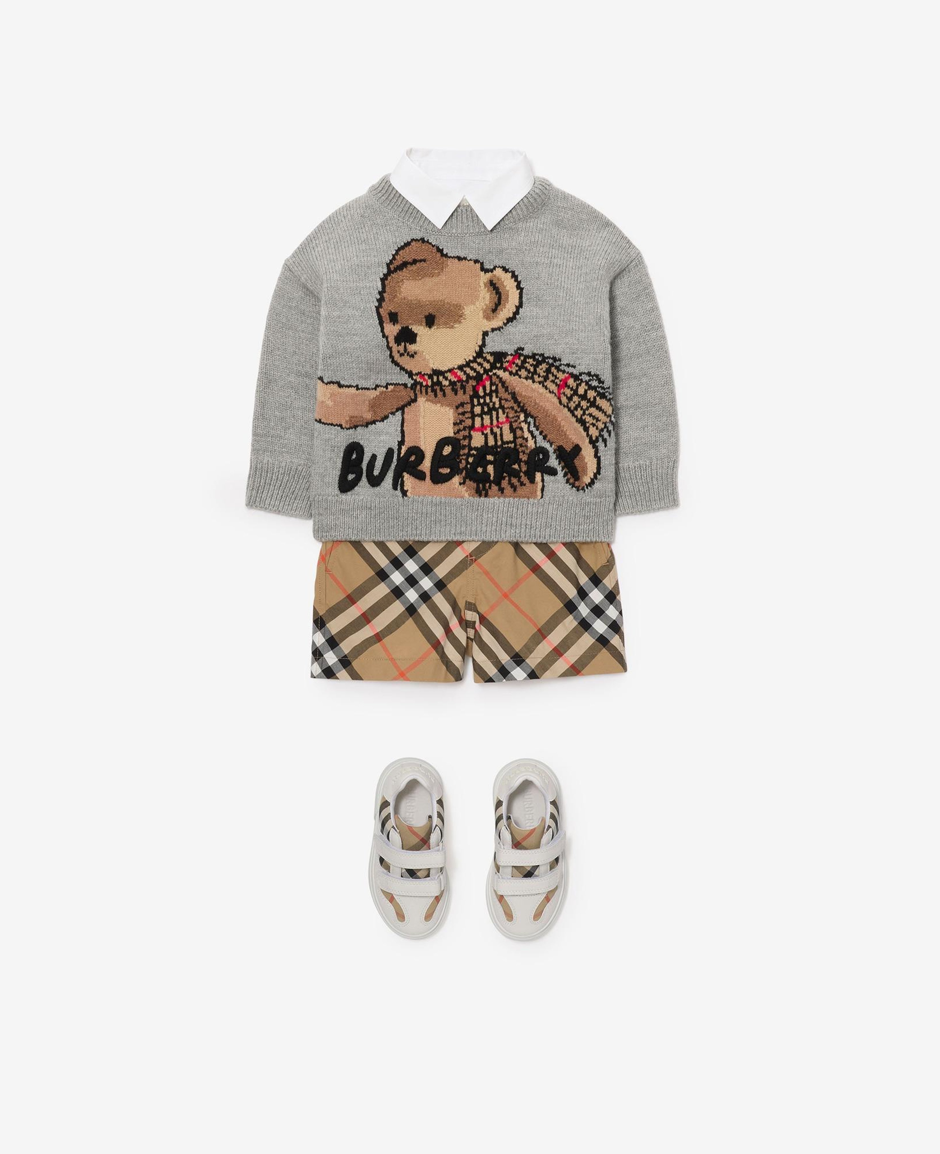 Burberry Çocuk Gri Yün Kazak