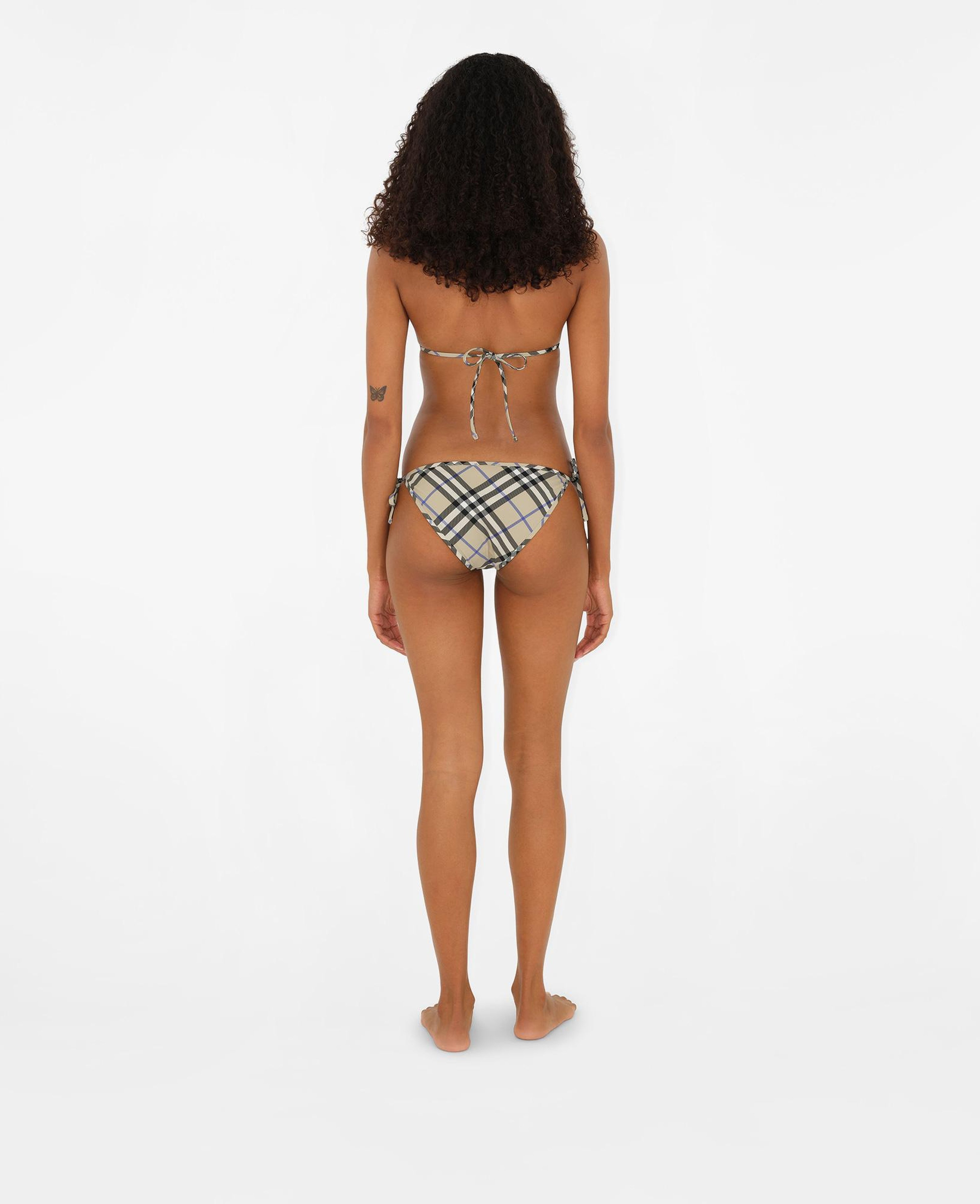 Burberry Check Kadın Krem Rengi Bikini Üstü