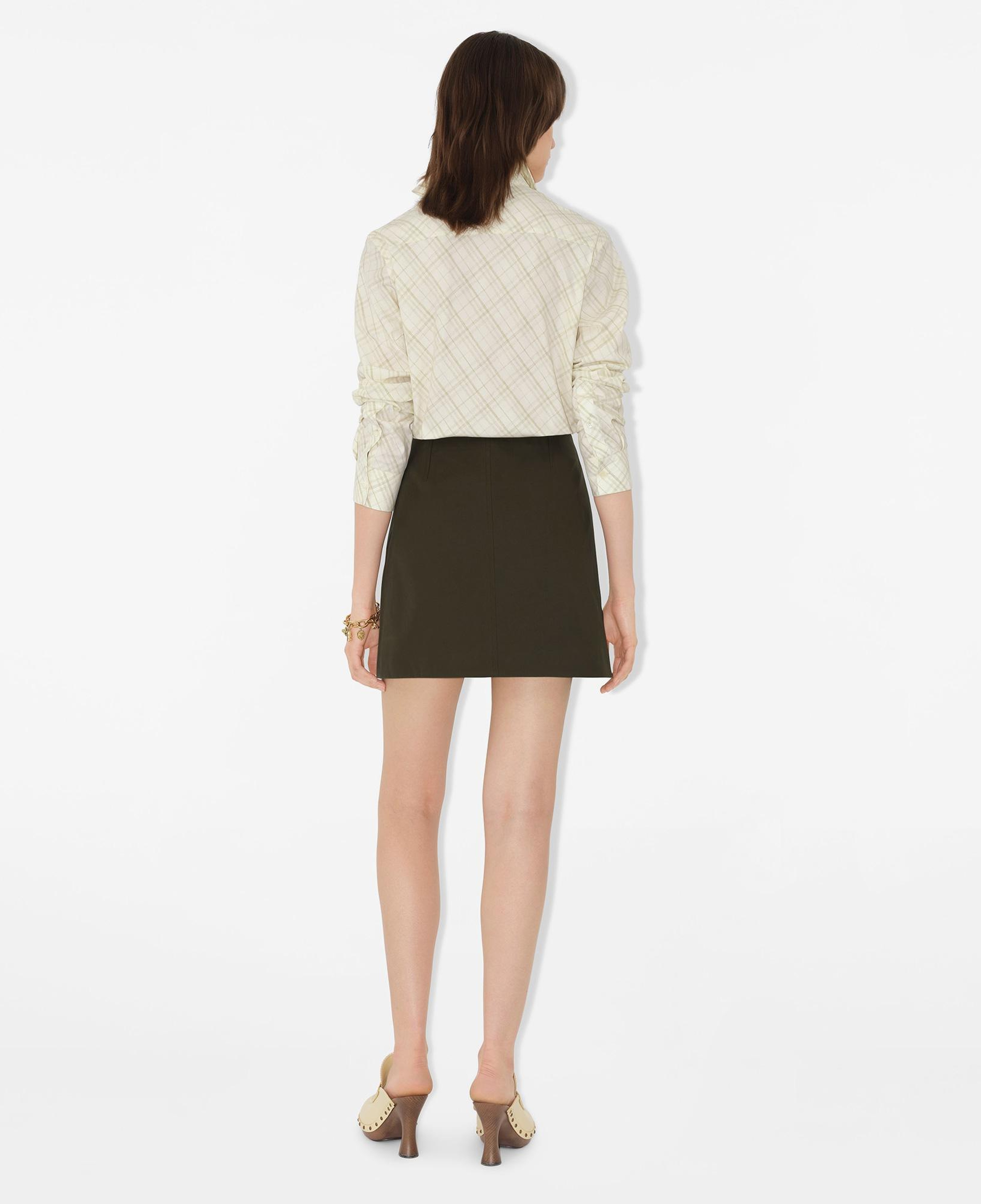 Burberry Bonded Gabardine Trench Mini Kadın Haki Etek