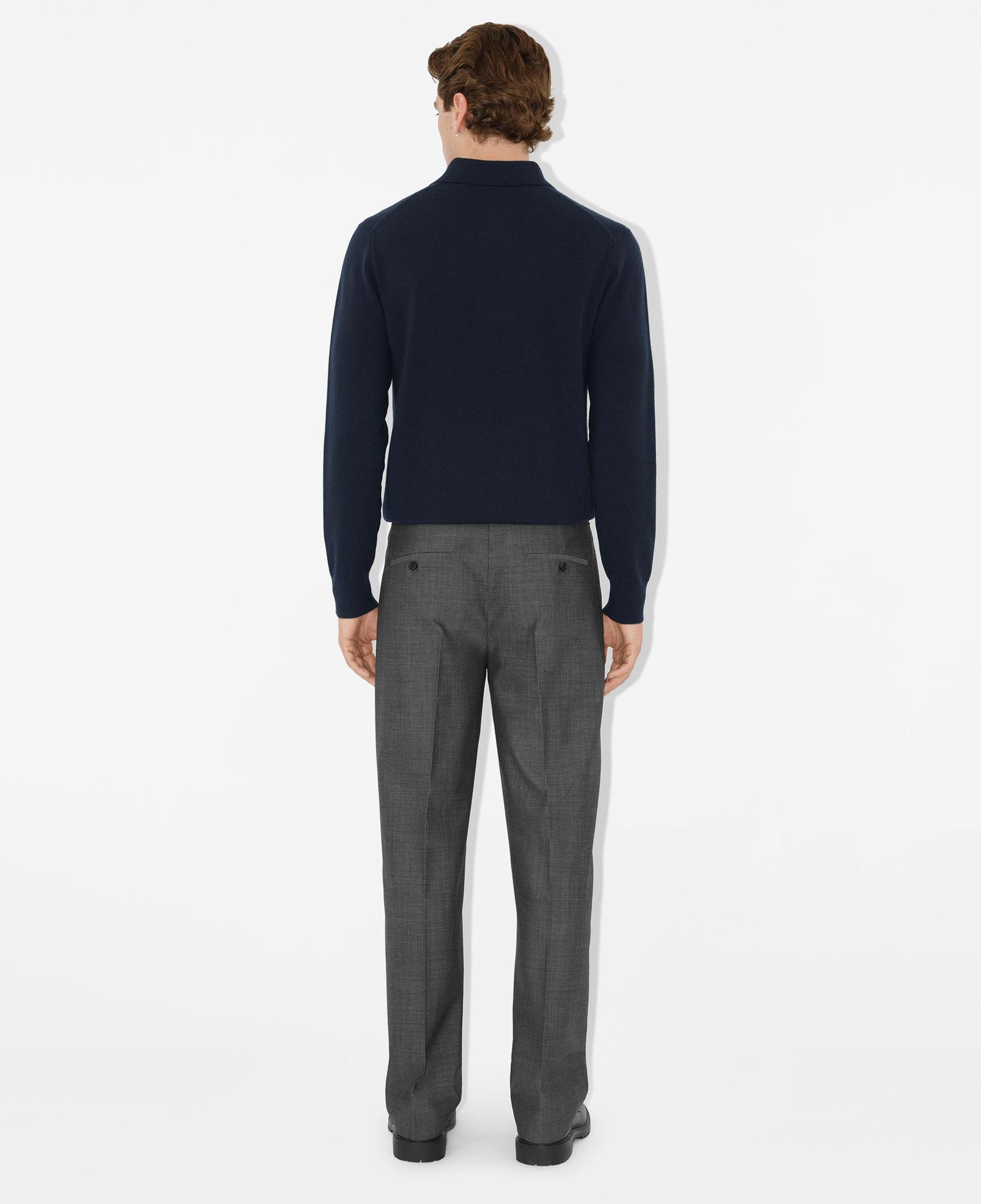 Burberry Cashmere Blend Erkek Lacivert Uzun Kollu Triko