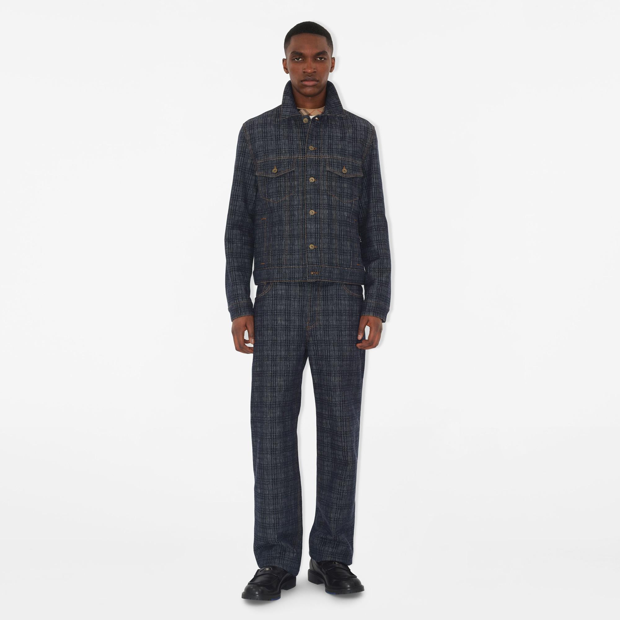 Burberry Erkek Mavi Pantolon