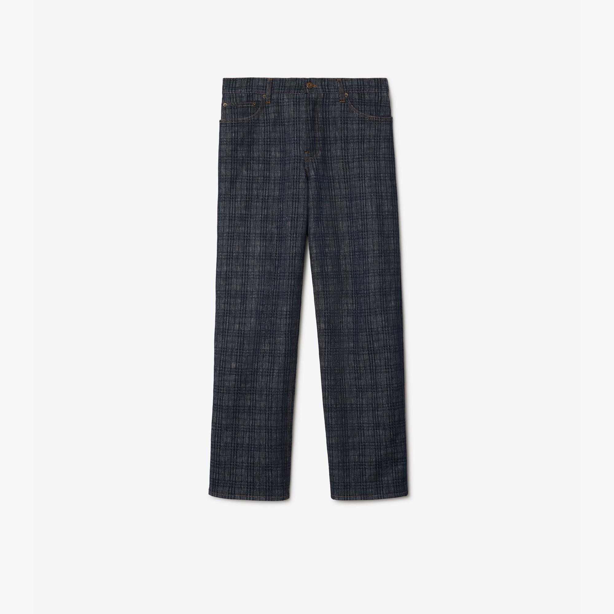 Burberry Erkek Mavi Pantolon
