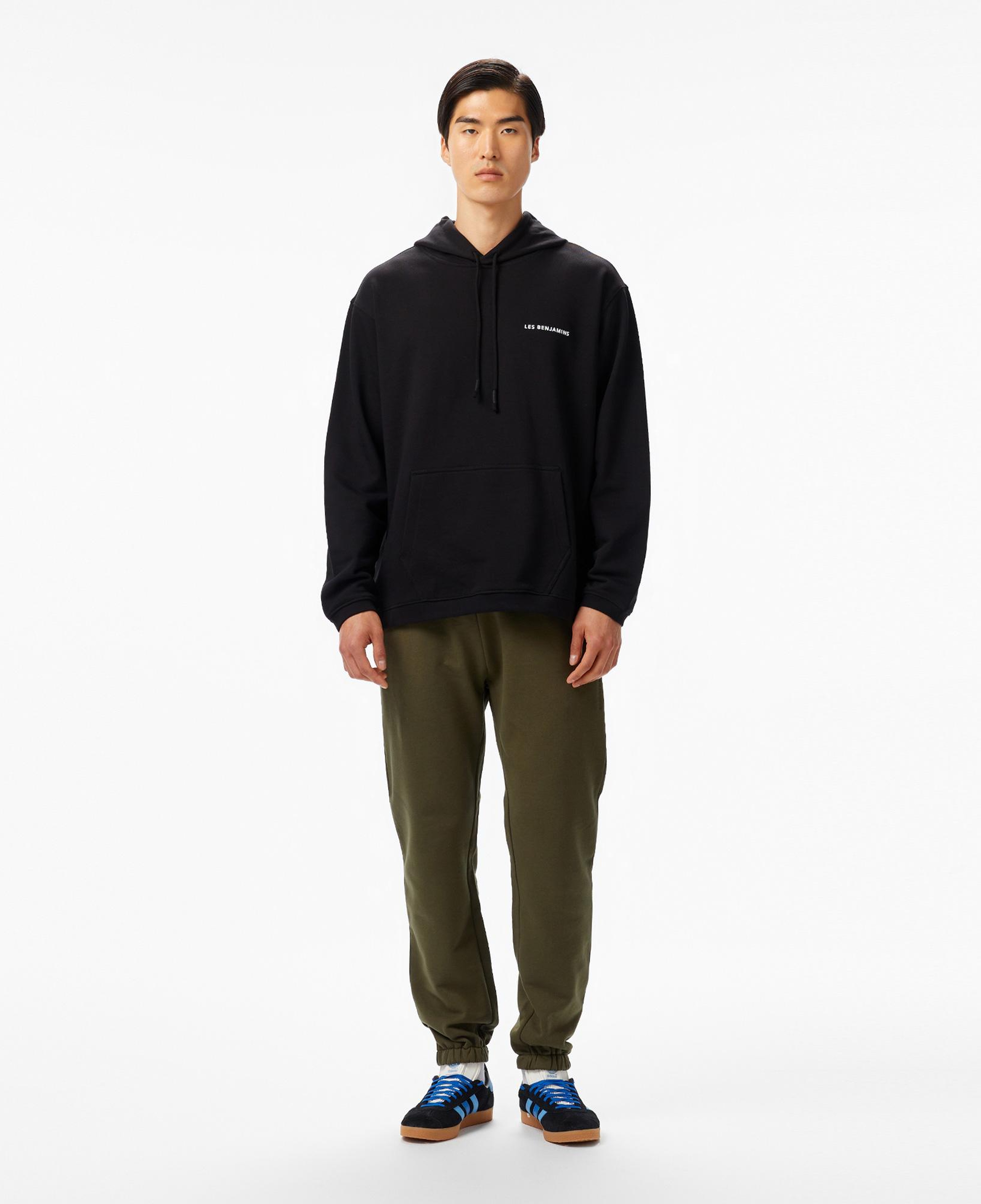 Les Benjamins Essentials Erkek Siyah Hoodie