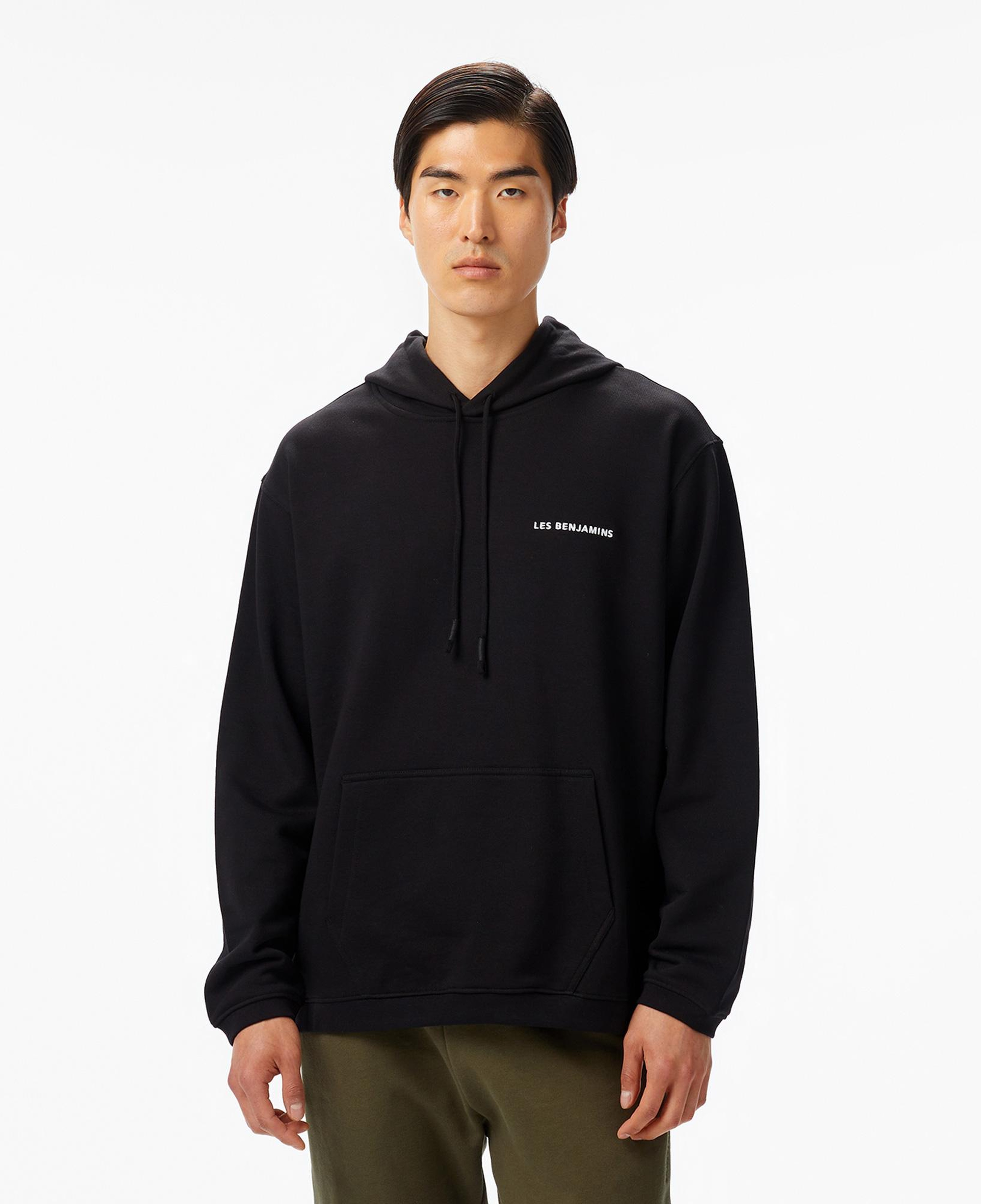 Les Benjamins Essentials Erkek Siyah Hoodie