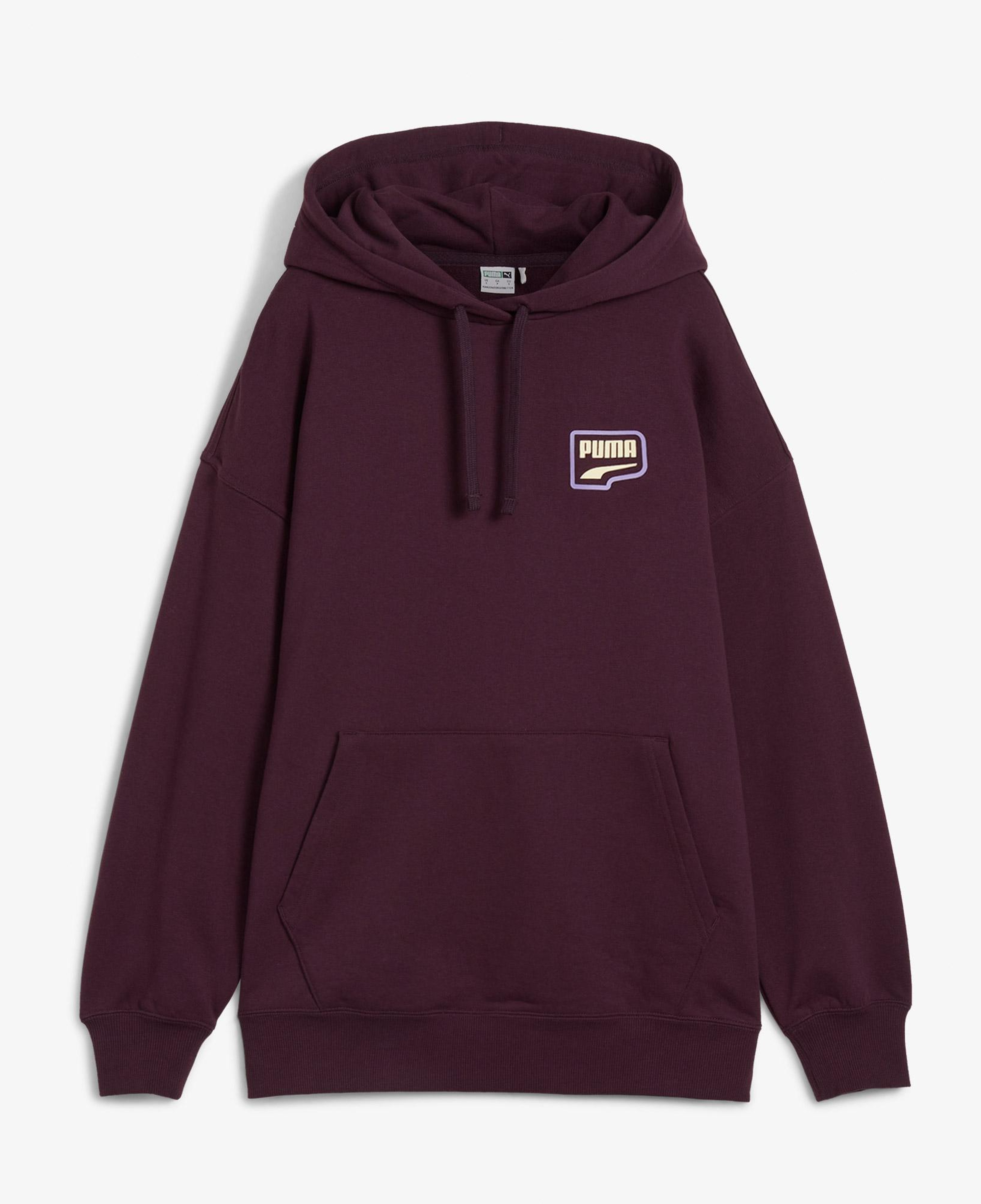 Puma Downtown Oversized Hoodie Kadın Mor Hoodie