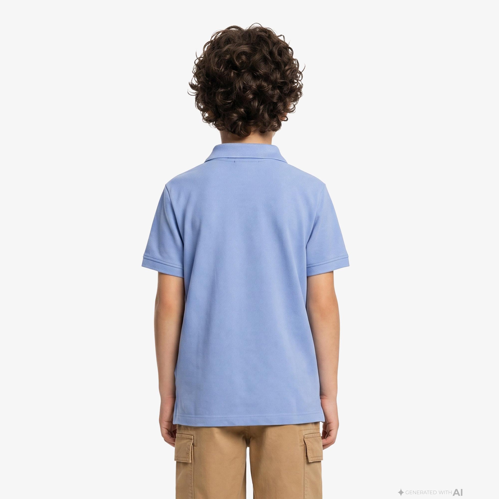 Calvin Klein Solid Çocuk Mavi Polo