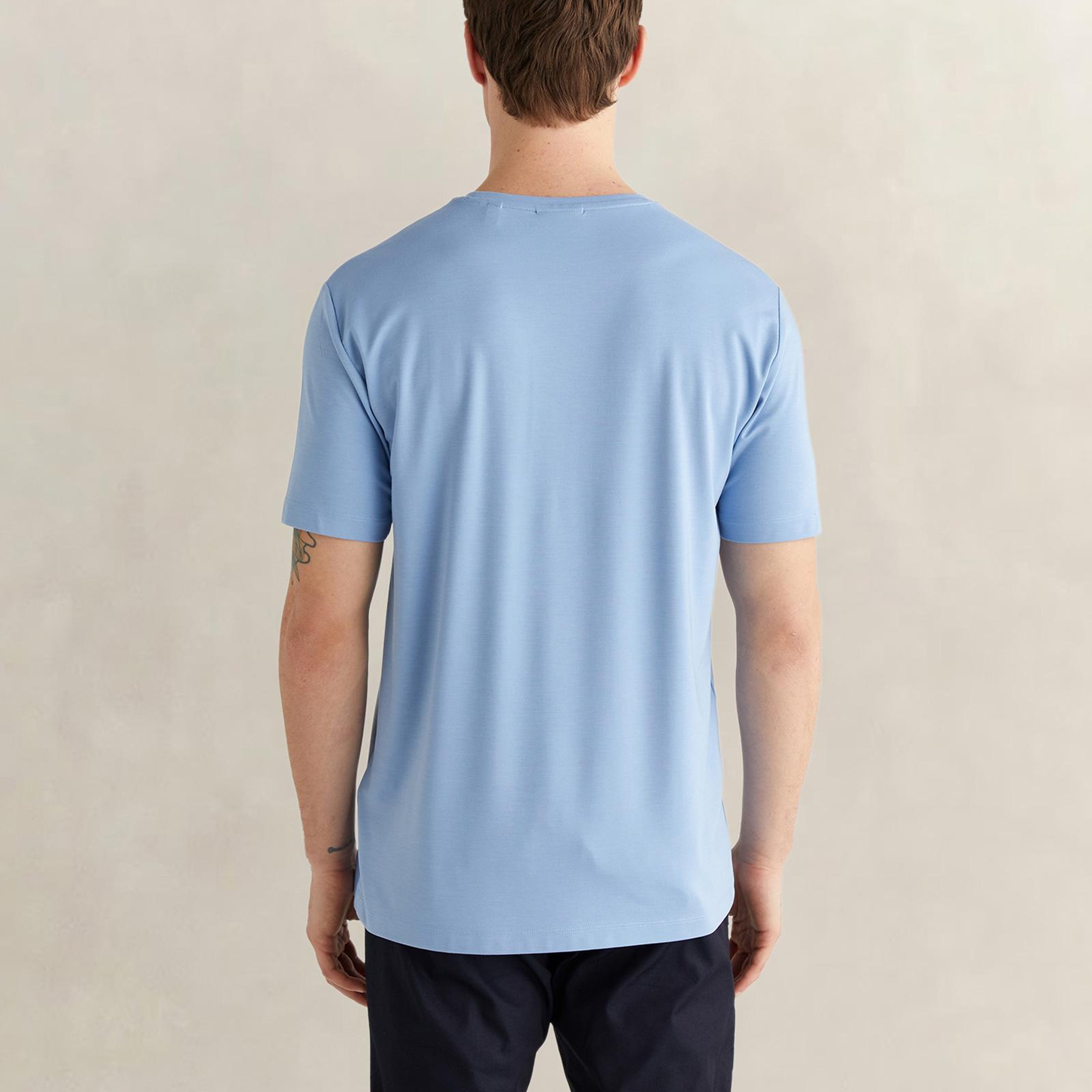 GANT Erkek Mavi Kısa Kollu T-Shirt