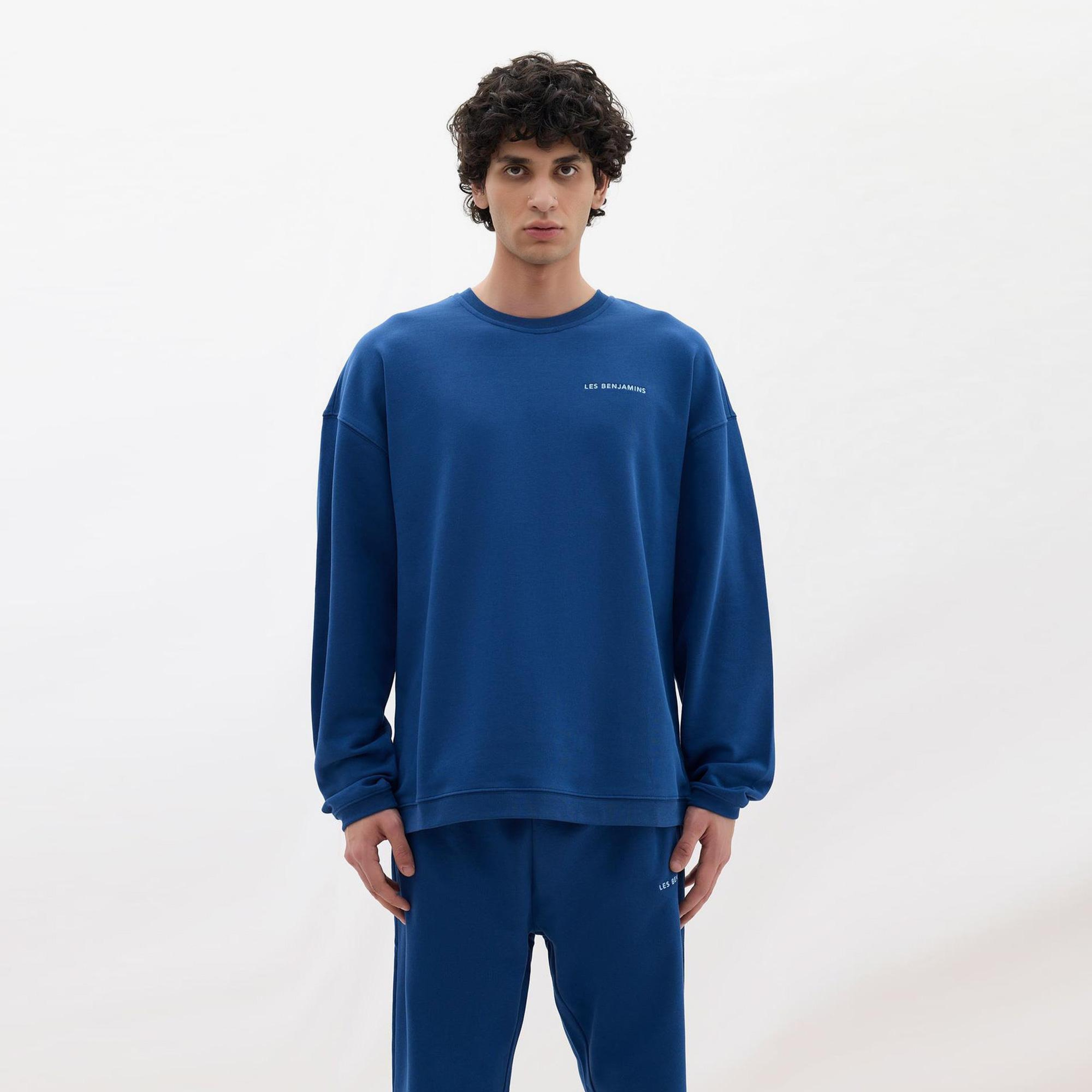 Les Benjamins Core Erkek Mavi Sweatshirt