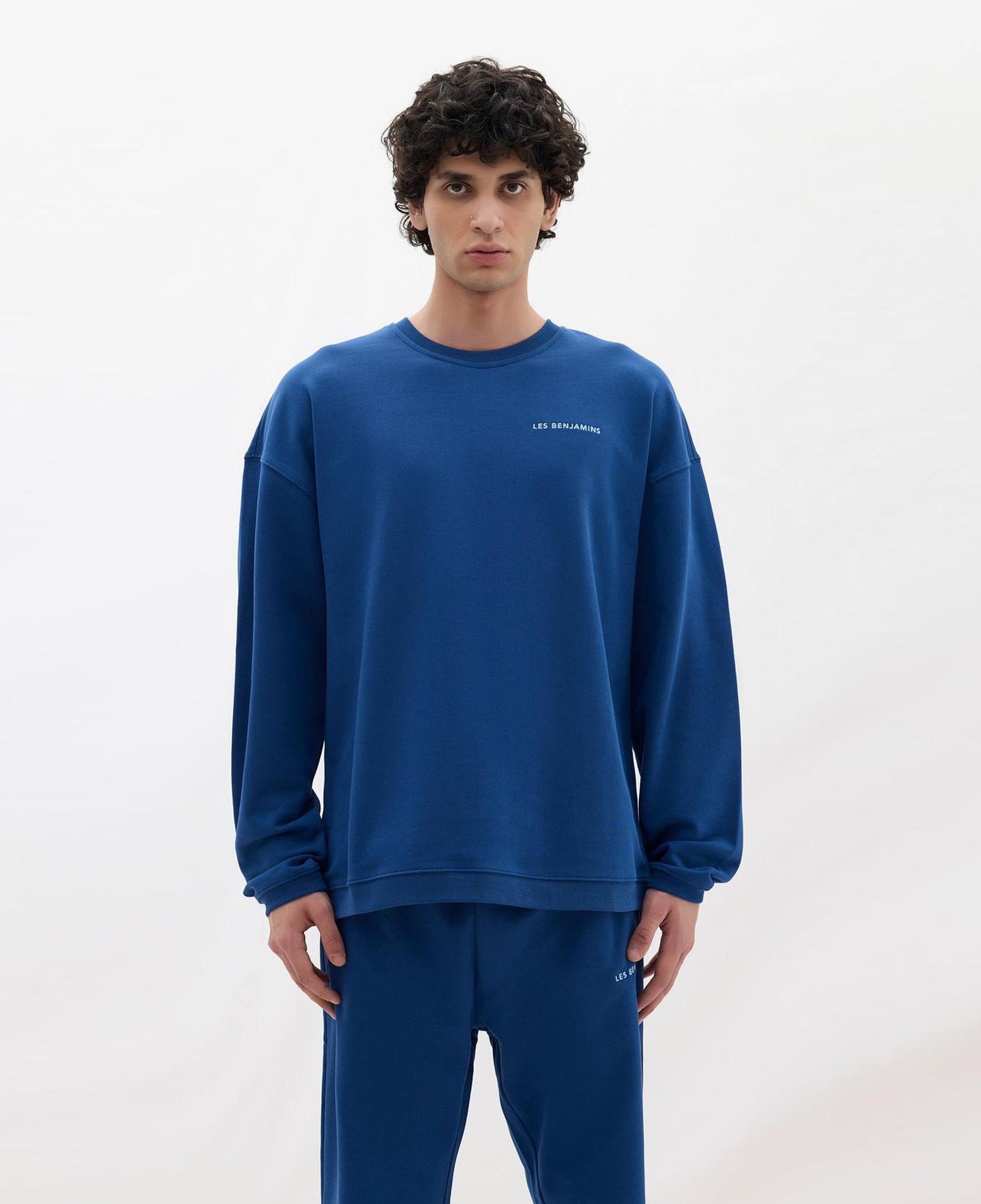 Les Benjamins Core Erkek Mavi Sweatshirt