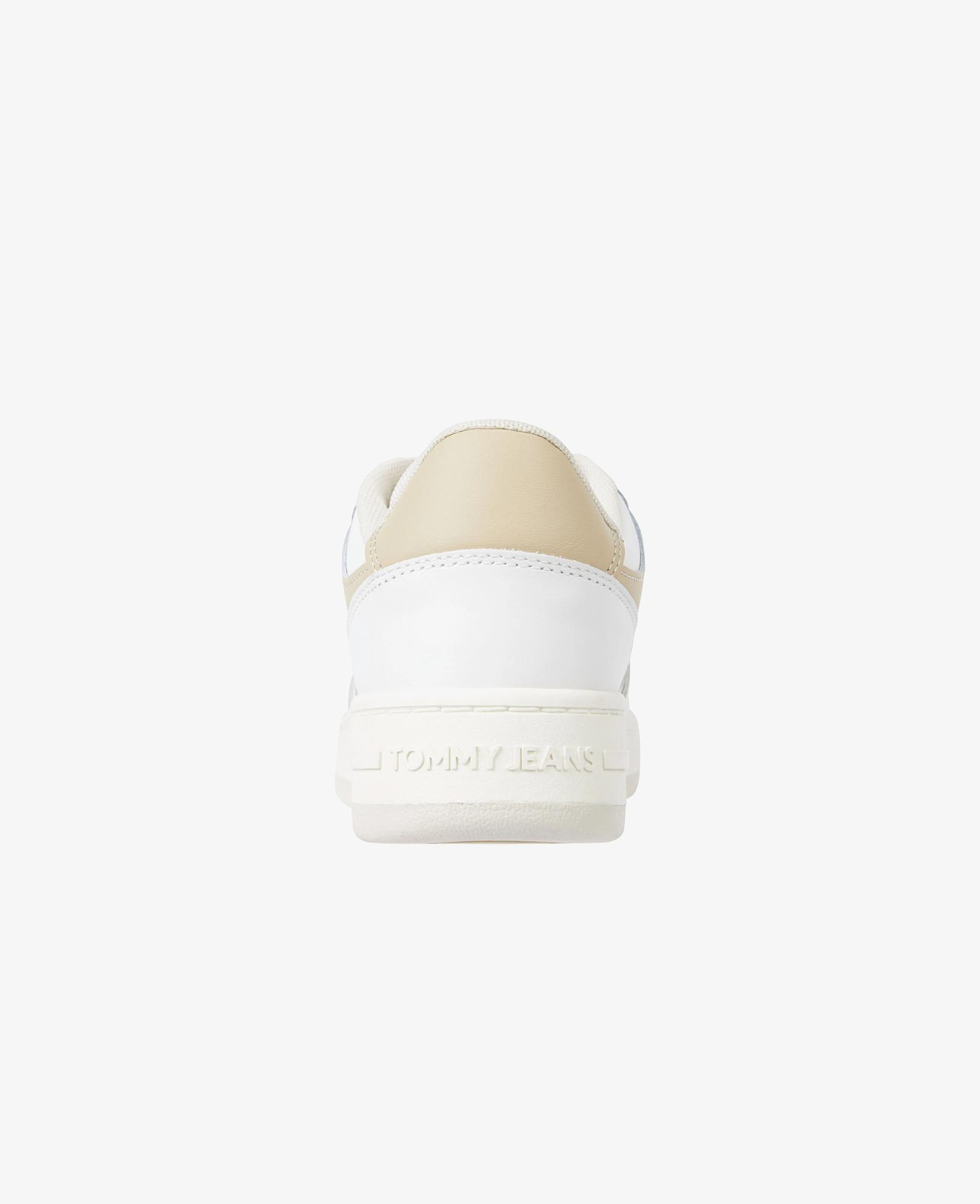 Tommy Jeans Retro Basket Tonal Deri Kadın Bej Spor Ayakkabı