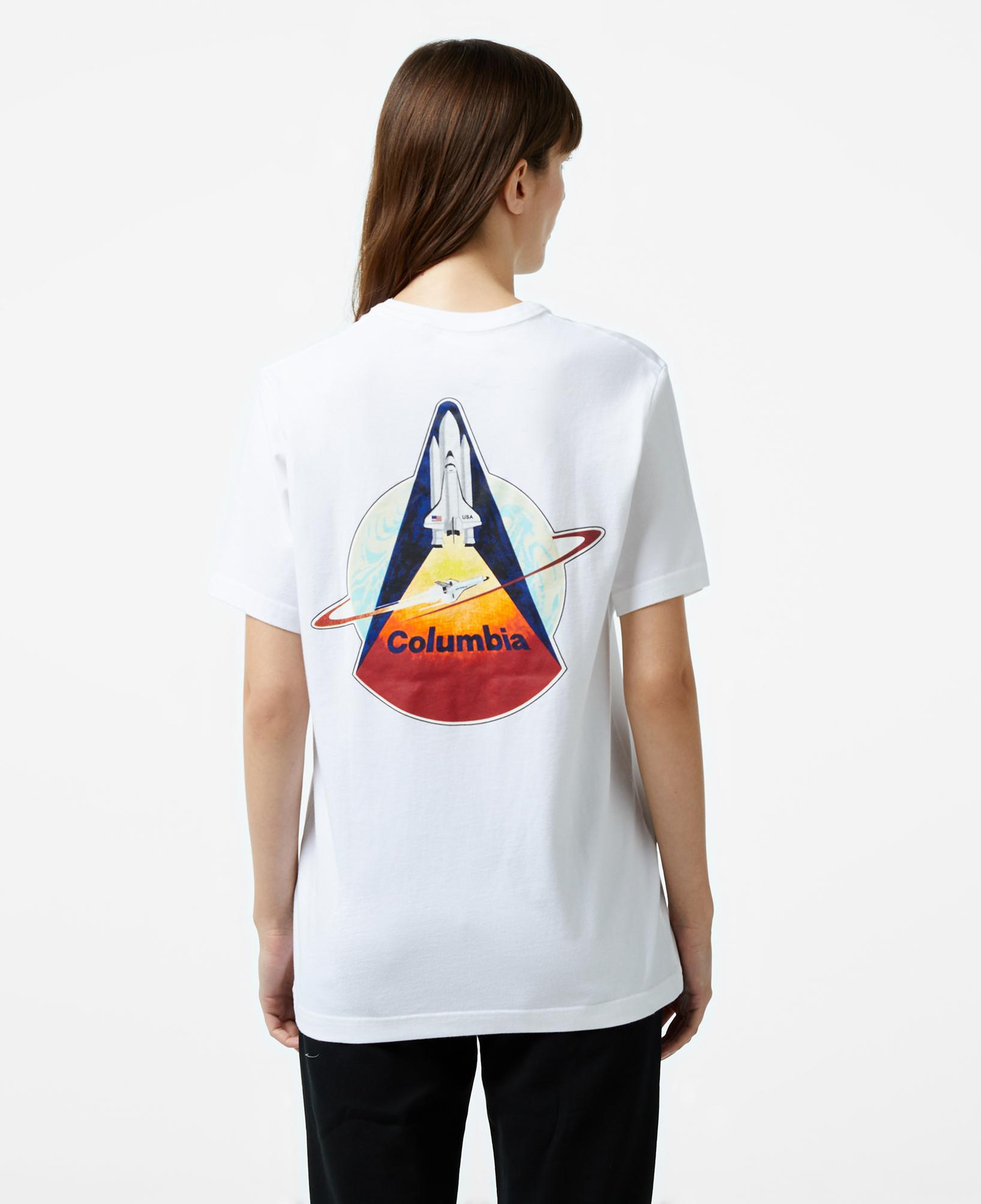 Alpha Industries Columbia Sts-1 Unisex Beyaz T-Shirt