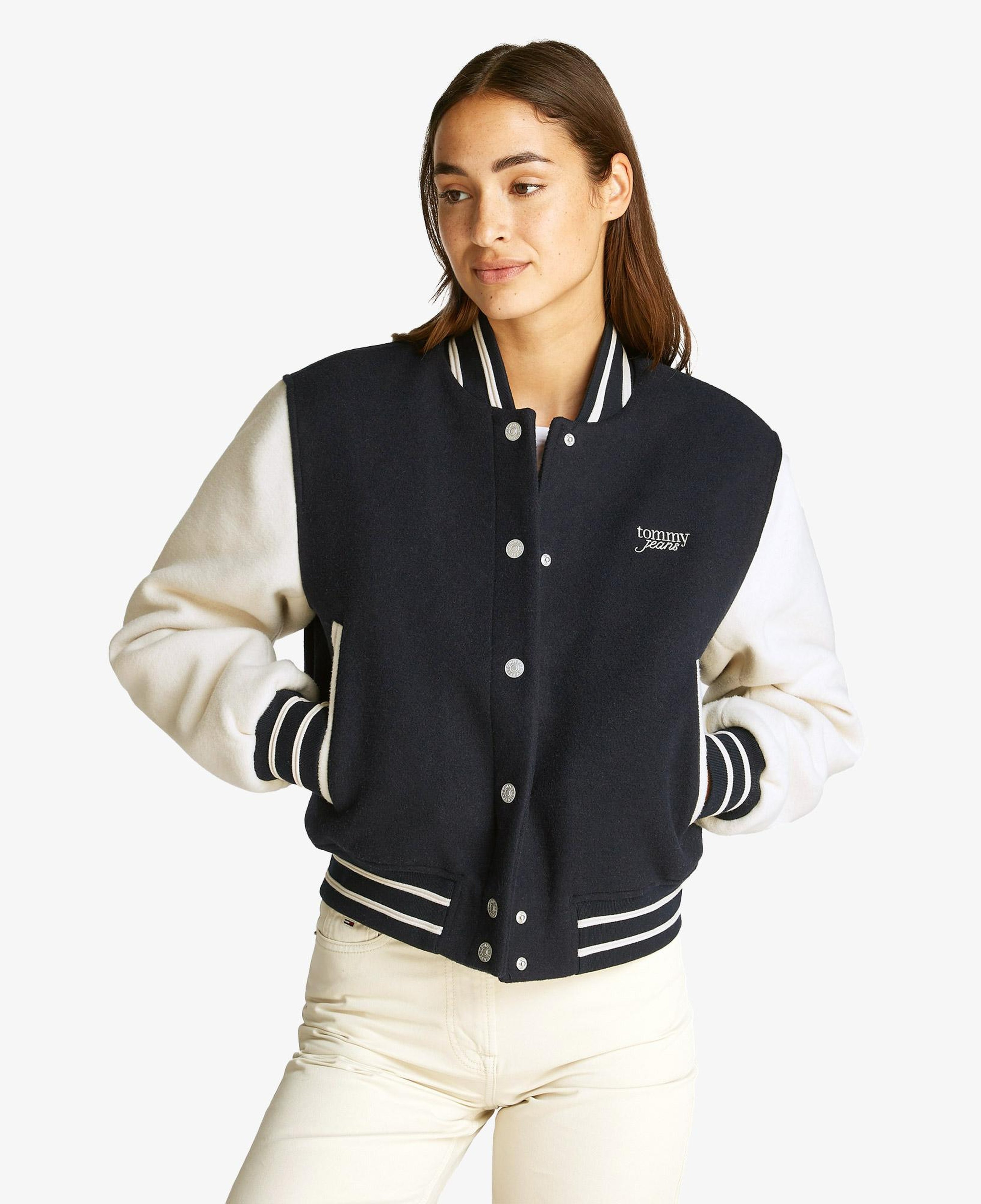Tommy Hilfiger Tjw Wool Varsity Ext Kadın Mavi Ceket