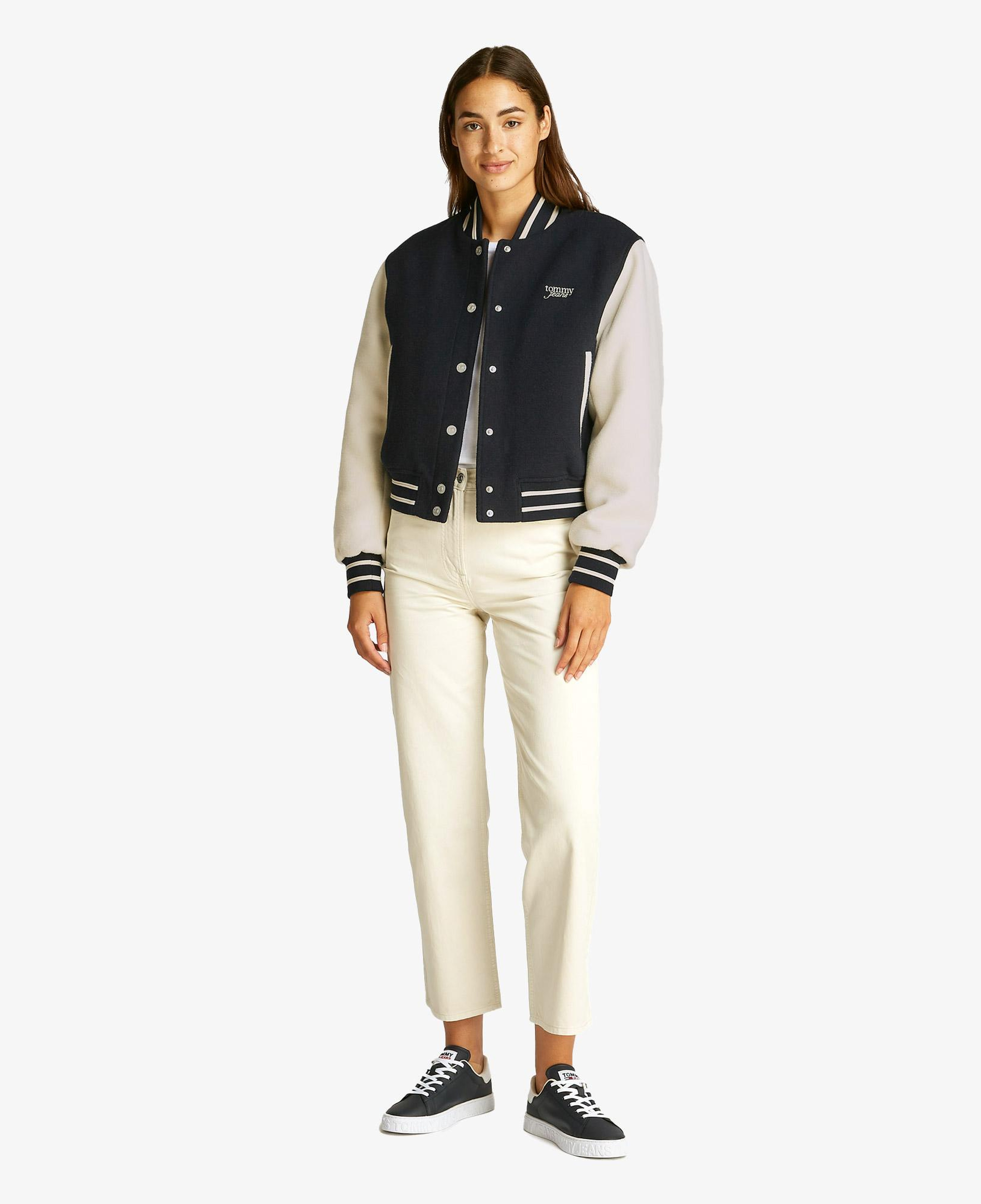 Tommy Hilfiger Tjw Wool Varsity Ext Kadın Mavi Ceket