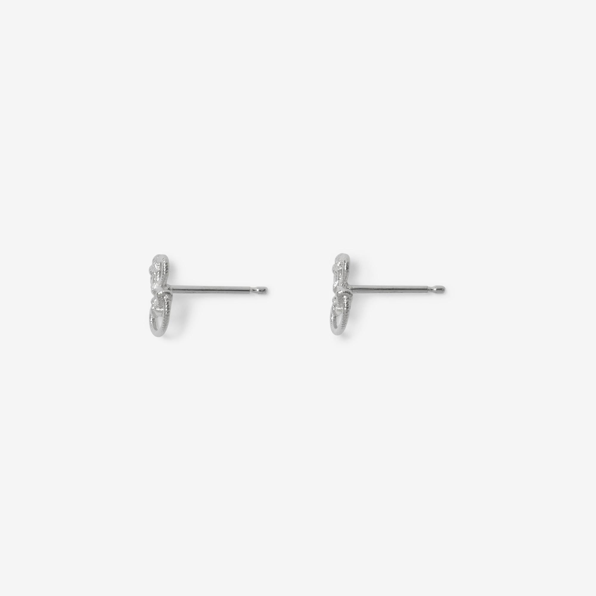 Burberry Small Nautical Knot Stud Kadın Gümüş Küpe