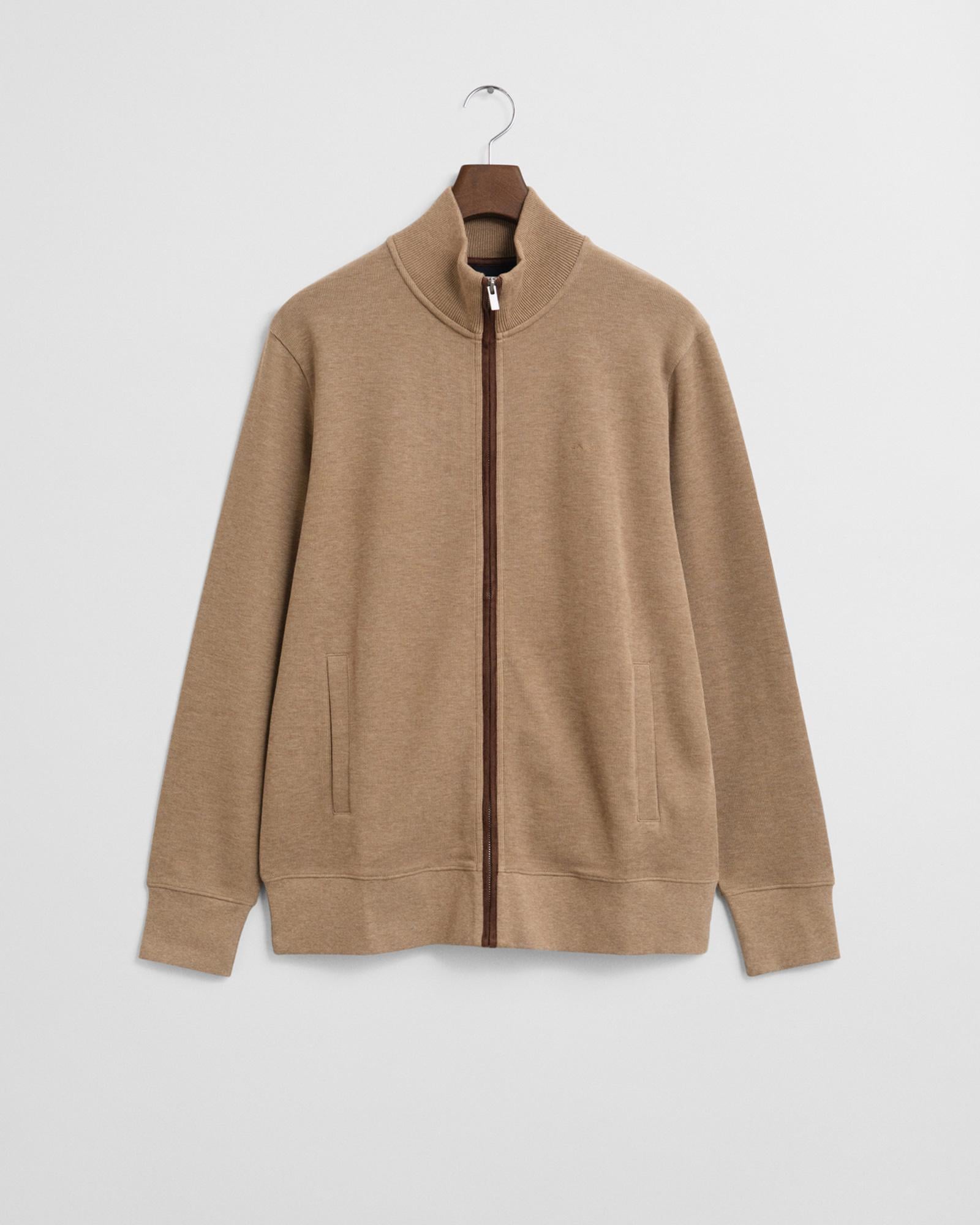 GANT Erkek Bej Regular Fit Fermuarlı Hırka