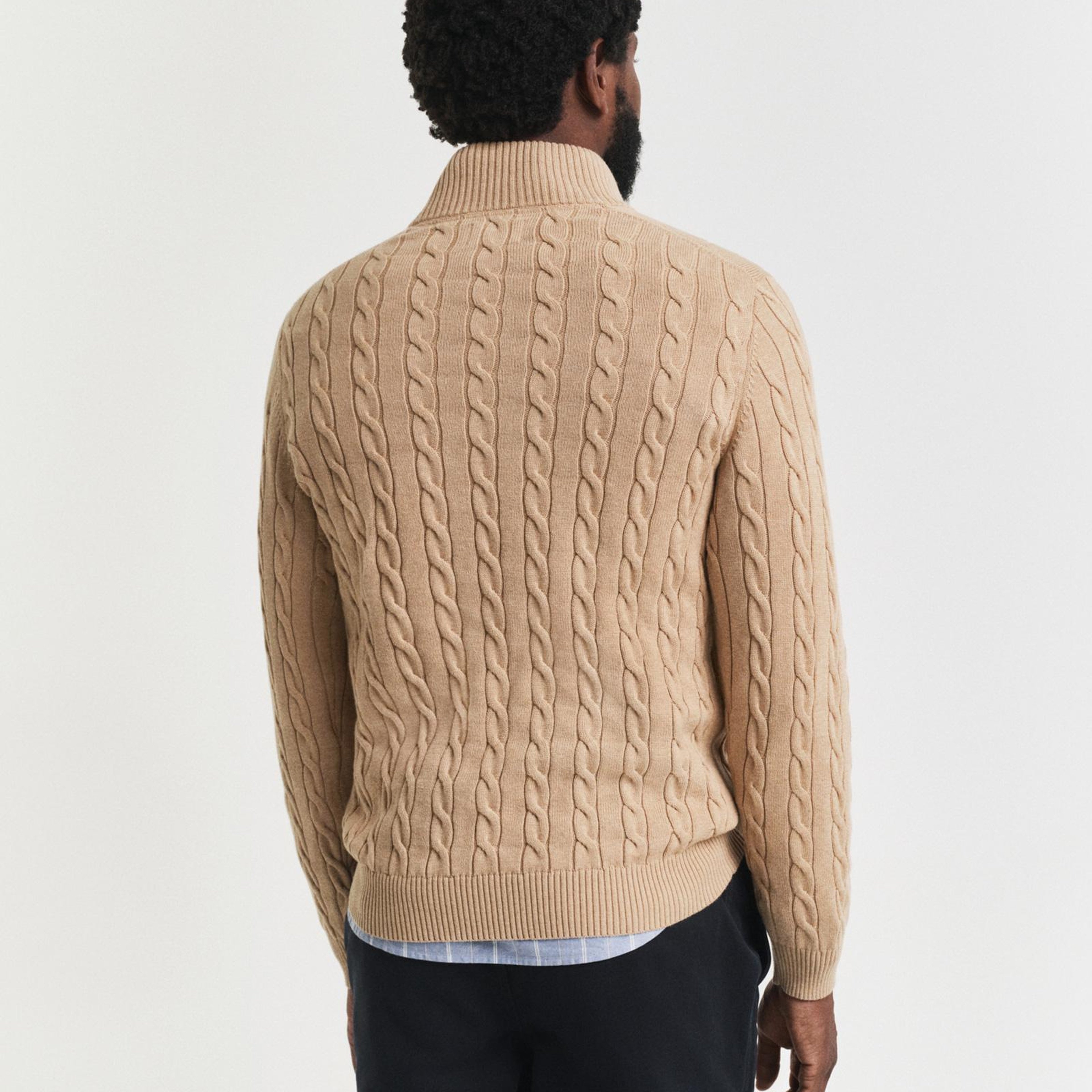 GANT Erkek Krem Regular Fit Örgü Kazak