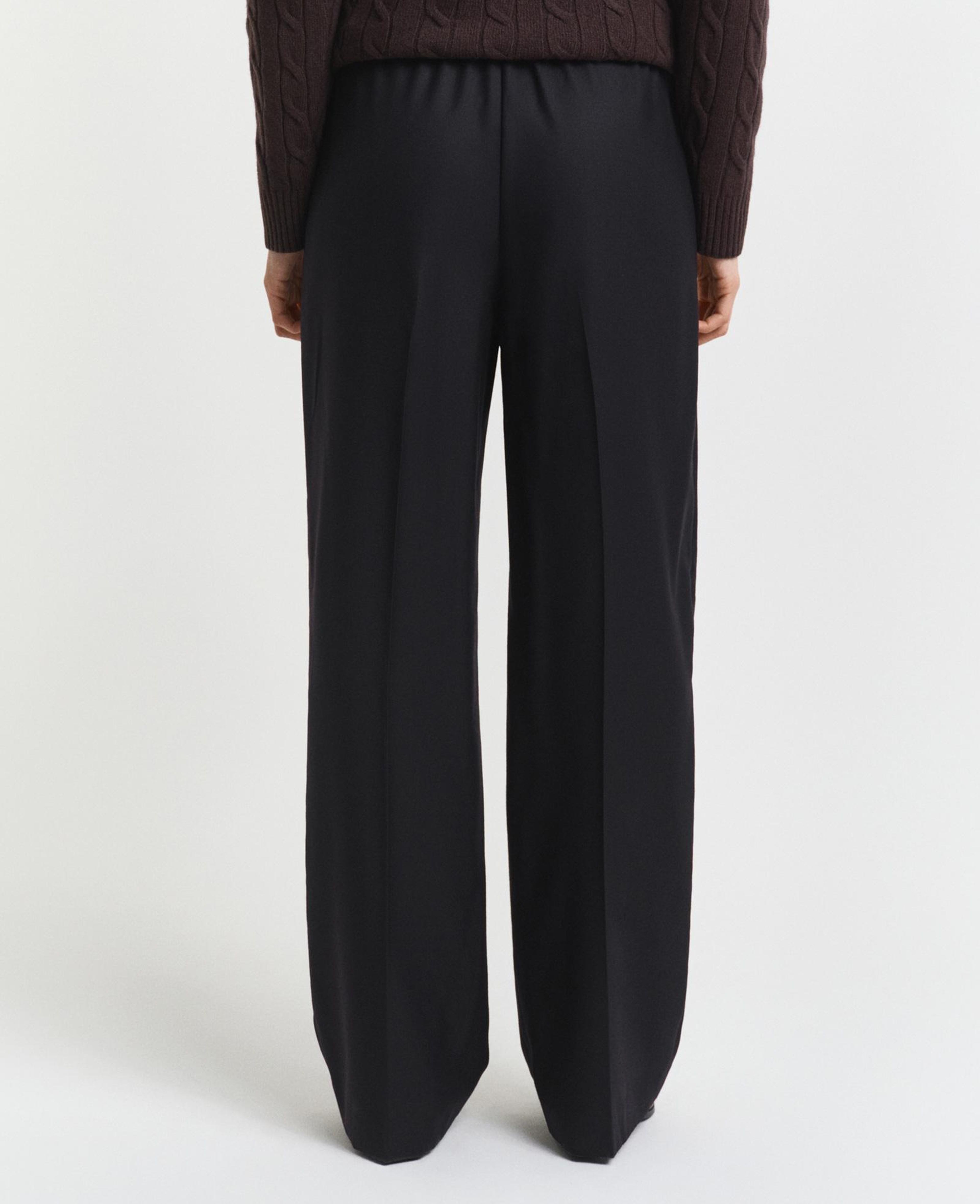 GANT Kadın Siyah Relaxed Fit Yün Pantolon