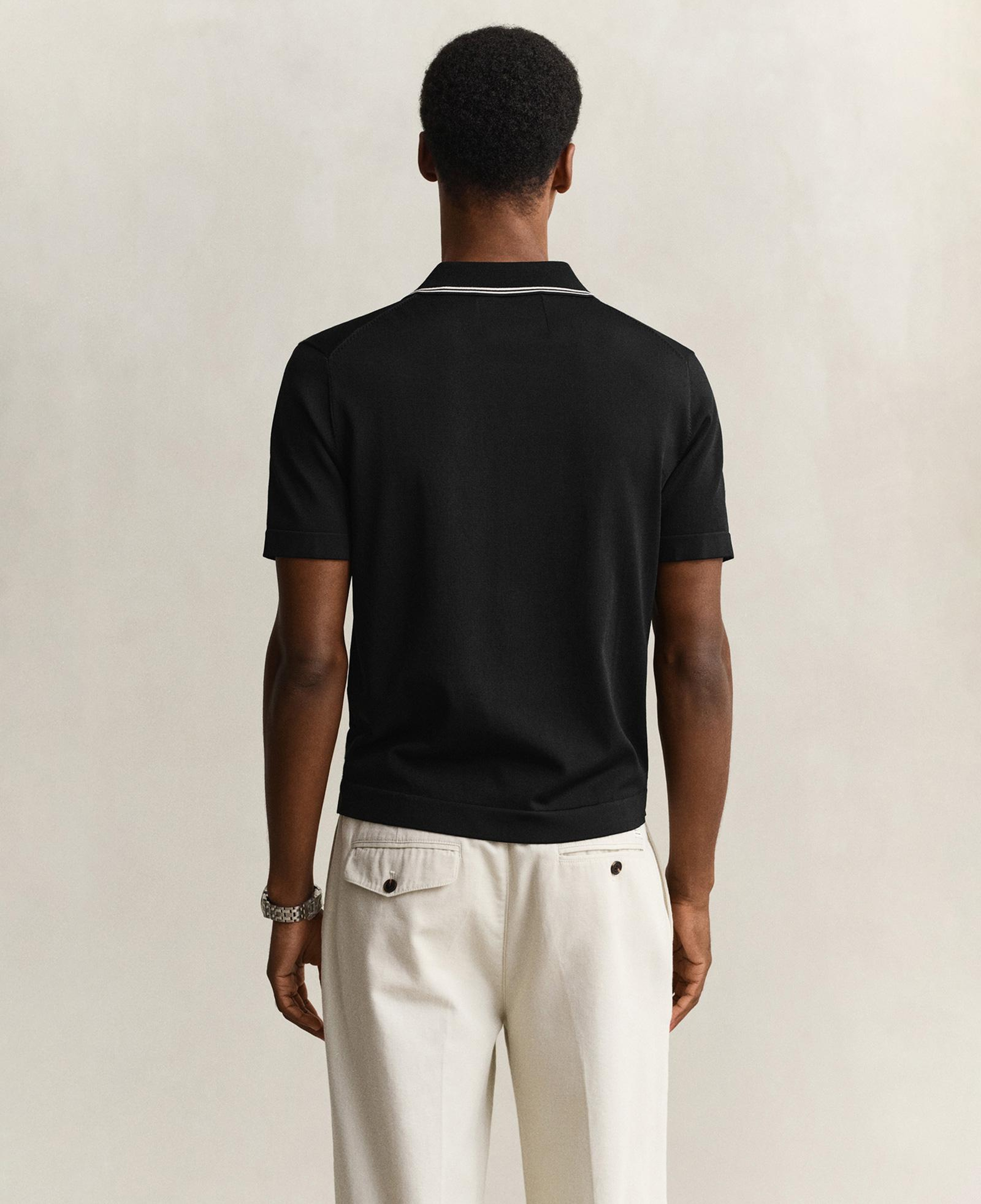GANT Erkek Siyah Regular Fit Kısa Kollu Resort Yaka Gömlek